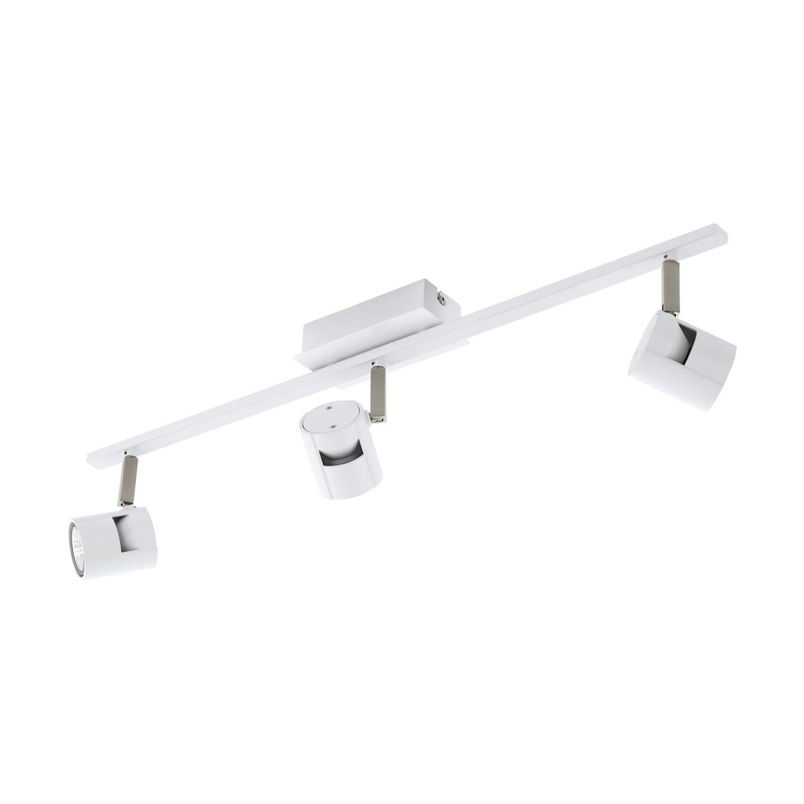 Wall Light Satin Nickel Shades & Back Plate Bulb GU10 3x5W Included
