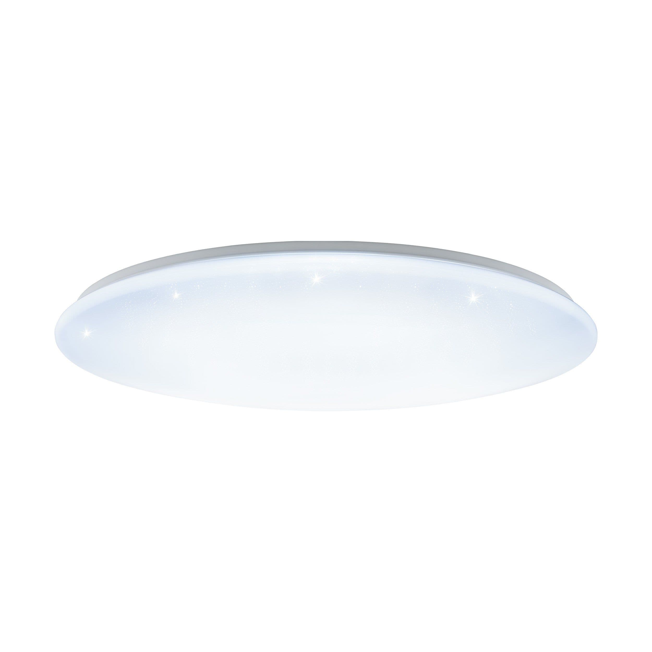 Flush Ceiling Light Shade Plastic Crystal Effect LED 80W