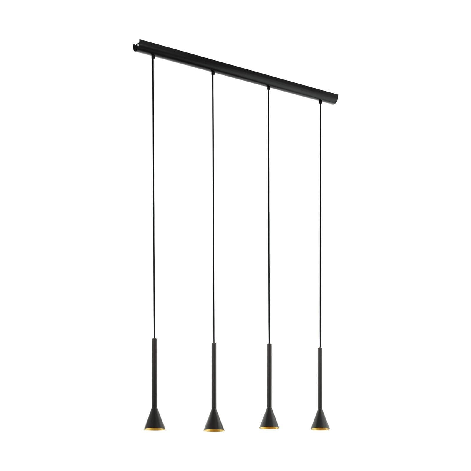 Pendant Ceiling Light Outer & Gold Inner Shade Bulb GU10 4x5W