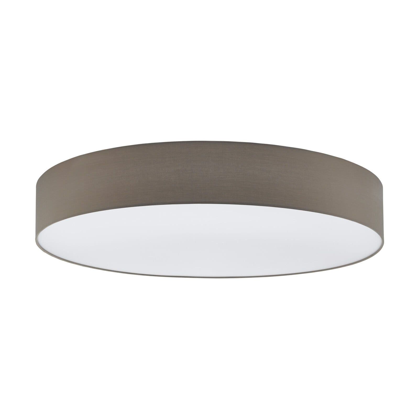 Flush Ceiling Light Shade Taupe Fabric Bulb E27 7x25W