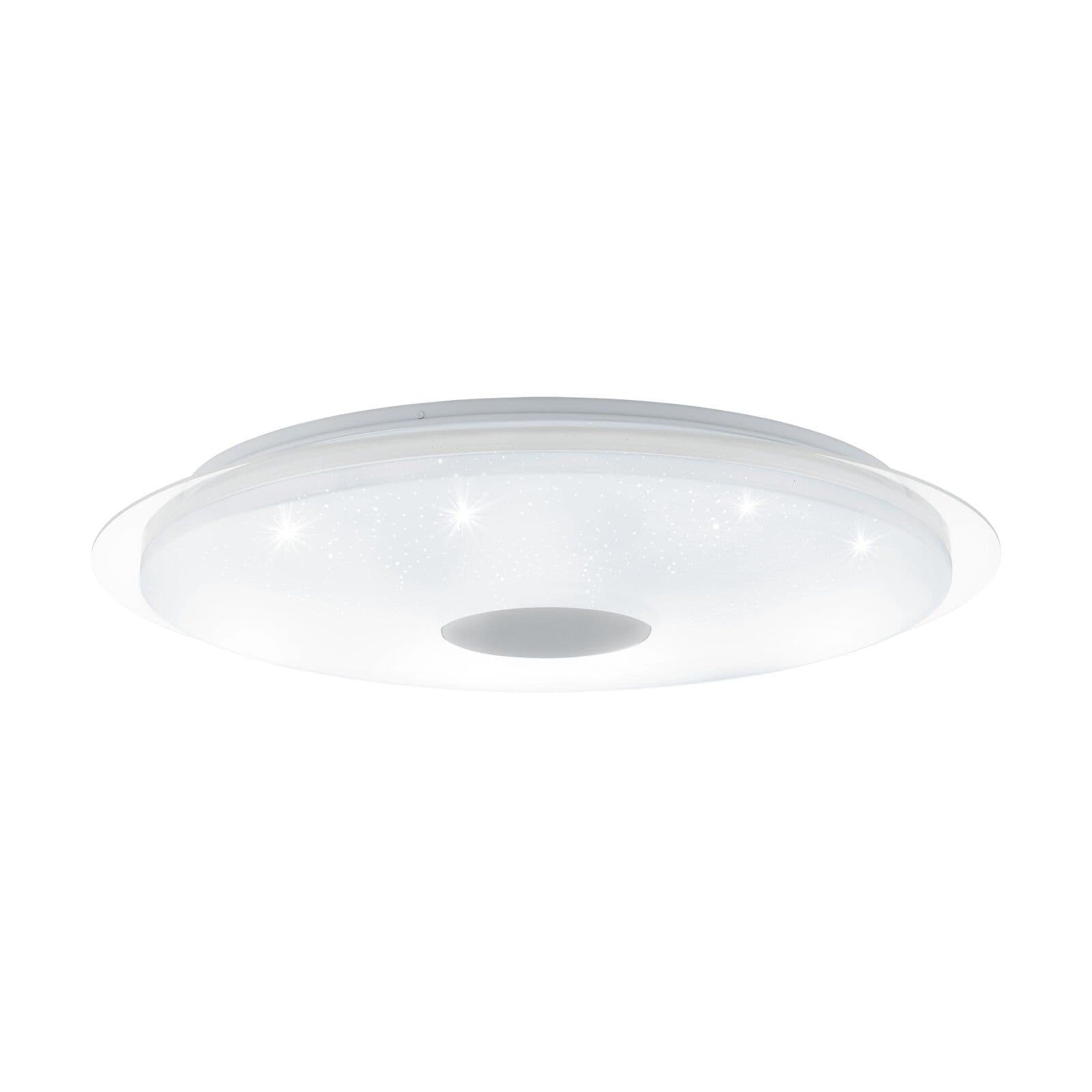 Wall Flush Ceiling Light Shade Silver Plastic Crystal Effect LED 40W