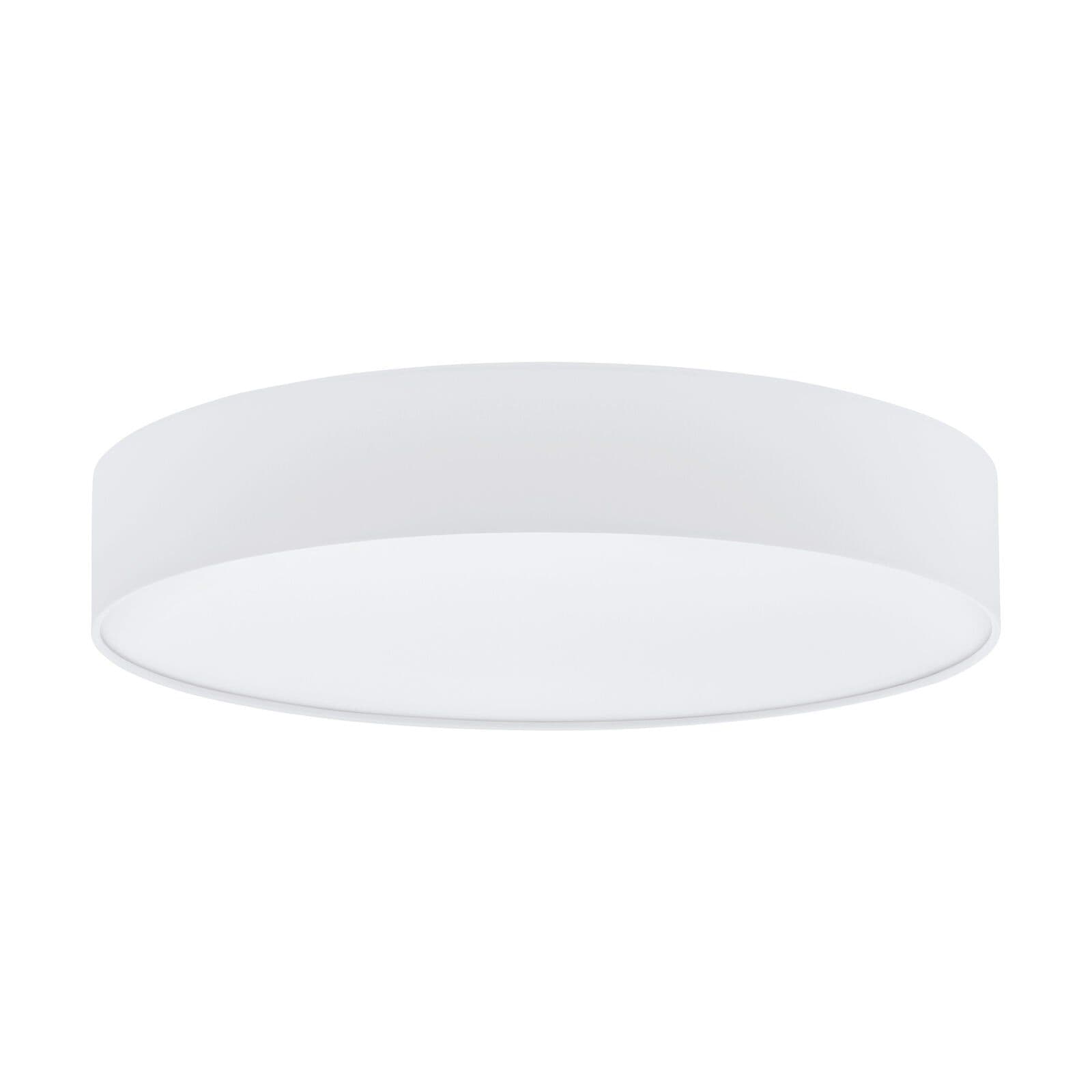 Flush Ceiling Light Colour White Shade White Fabric Plastic Bulb LED 40W