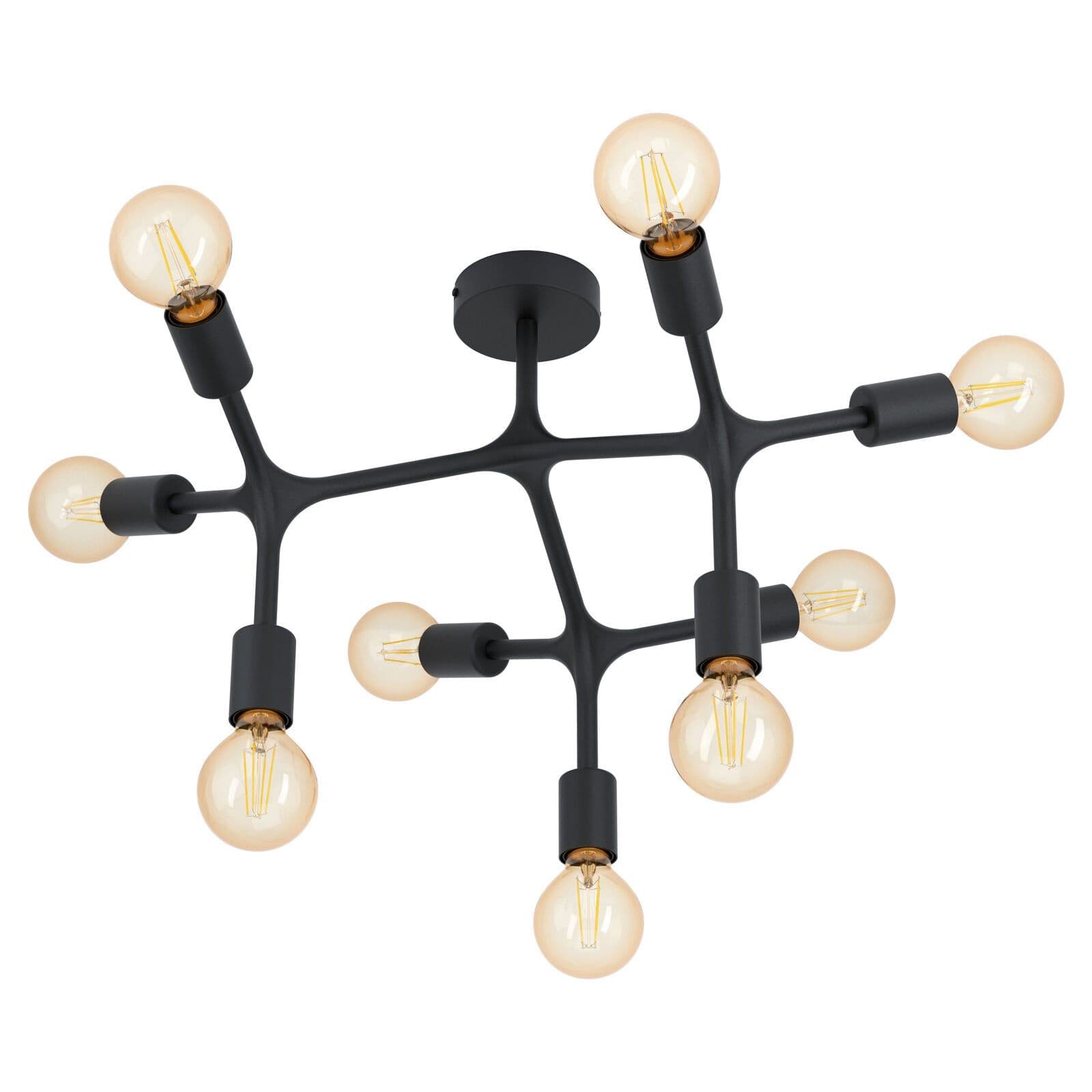 Flush 9 Bulb Ceiling Light Arms & Lamp Holders Bulb E27 9x60W