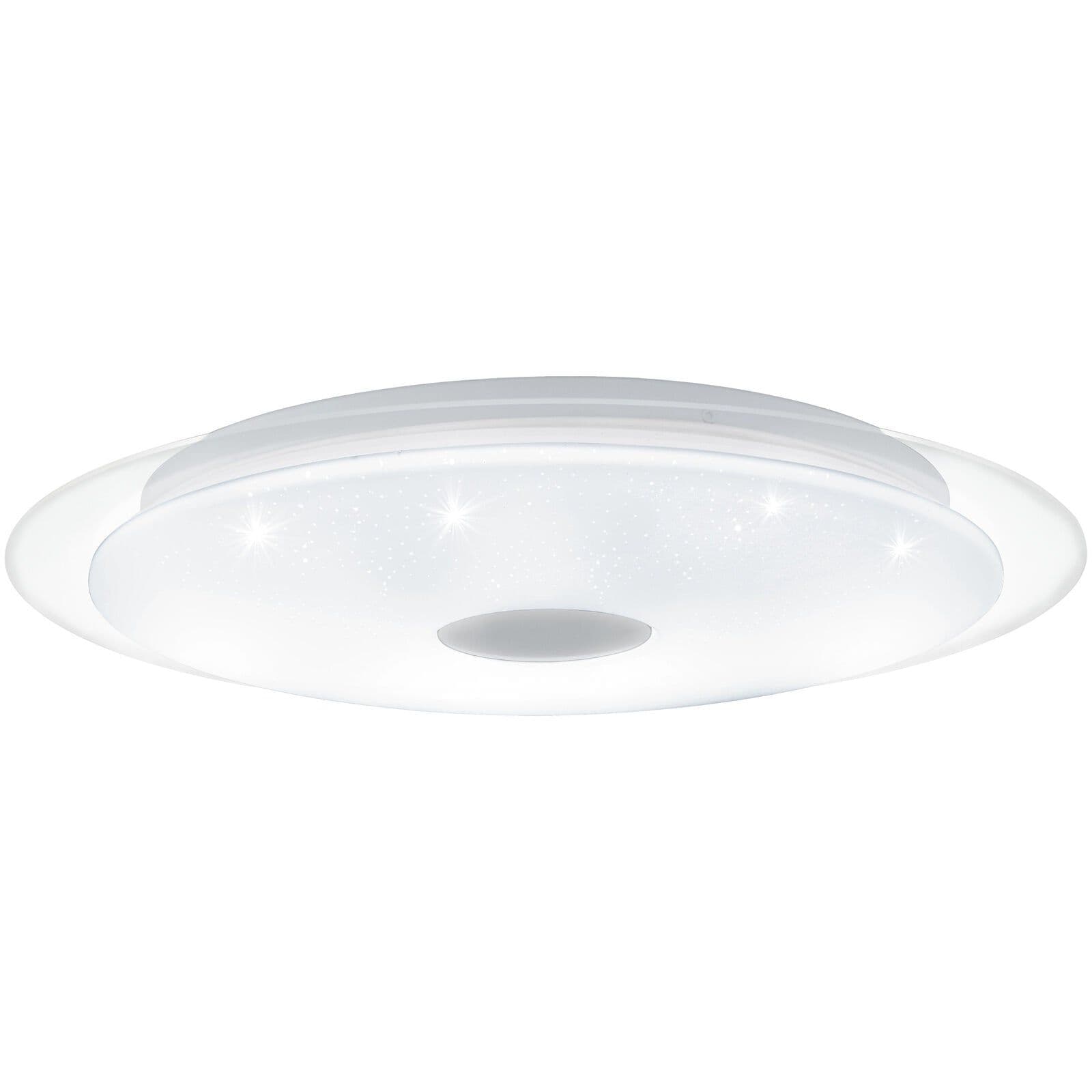 Wall Flush Ceiling Light Shade Chrome Plastic Crystal Effect LED 36W