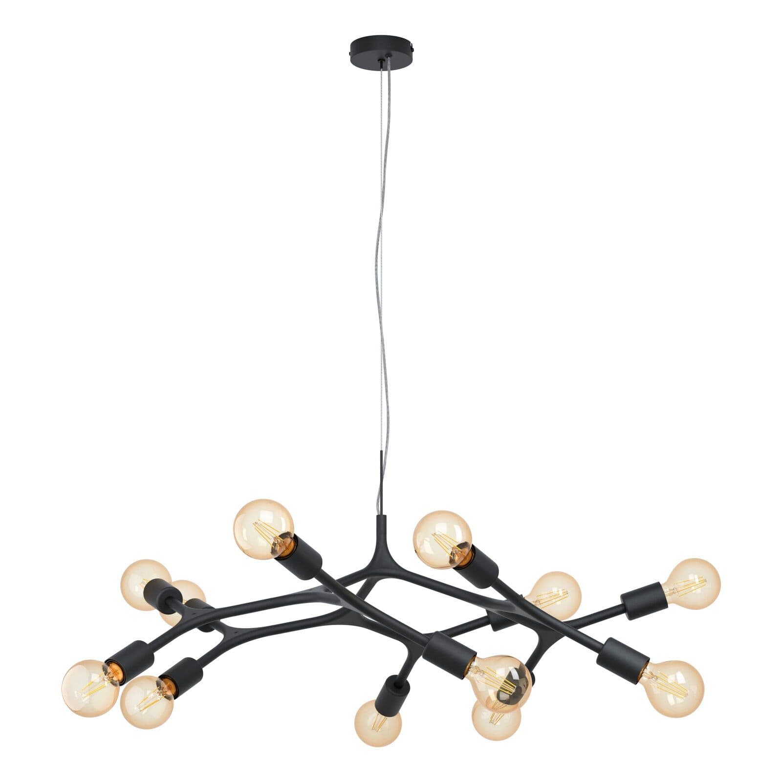 Pendant Ceiling Light 12 Bulb Arms & Lamp Holders Bulb E27 12x60W