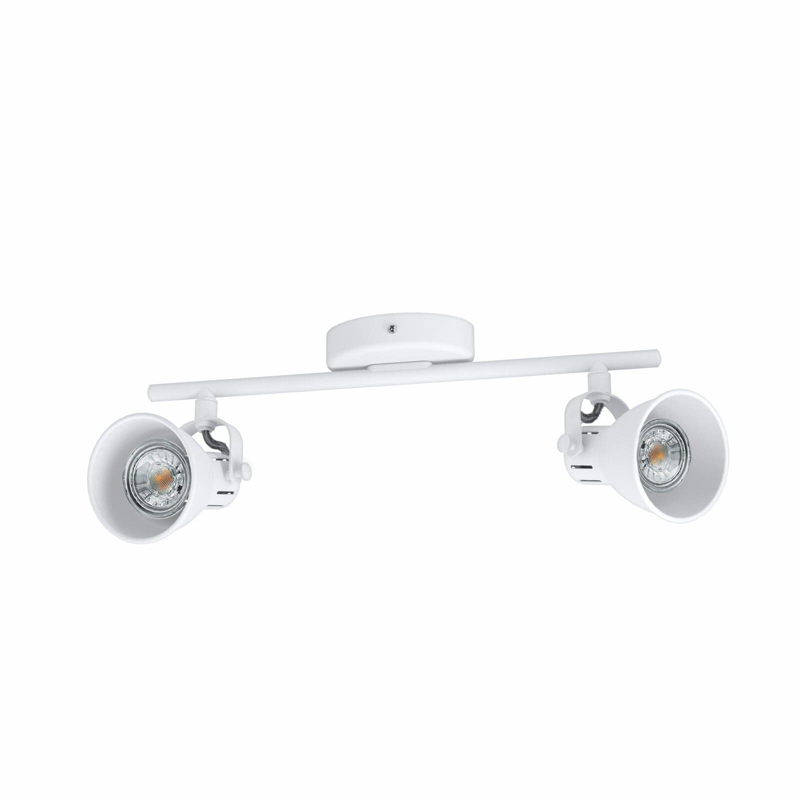 Flush 2 Spot Ceiling Light Steel Bulb GU10 2x3.3W Included