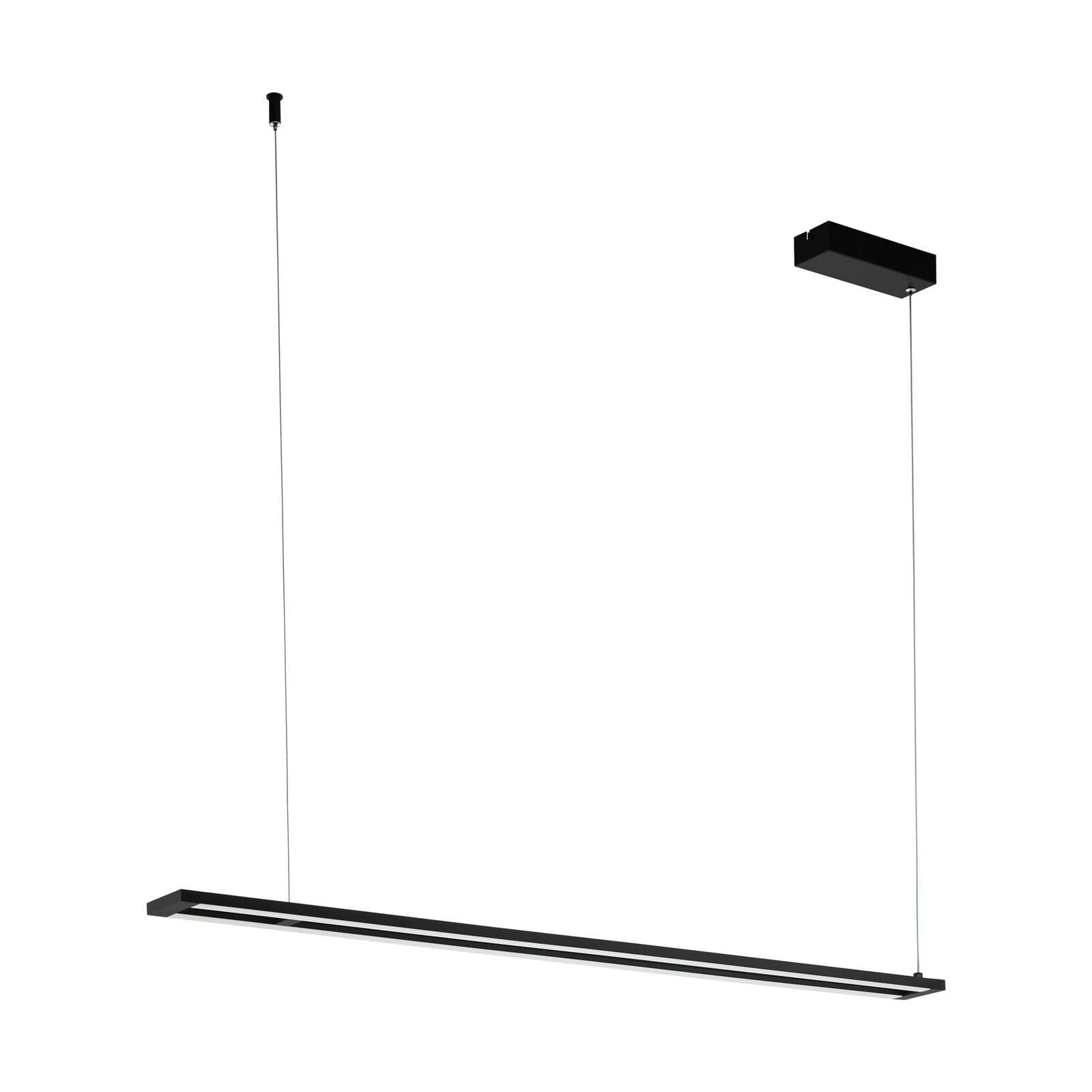 Pendant Ceiling Light Height Adjust Shade White Plastic LED 27W Inc