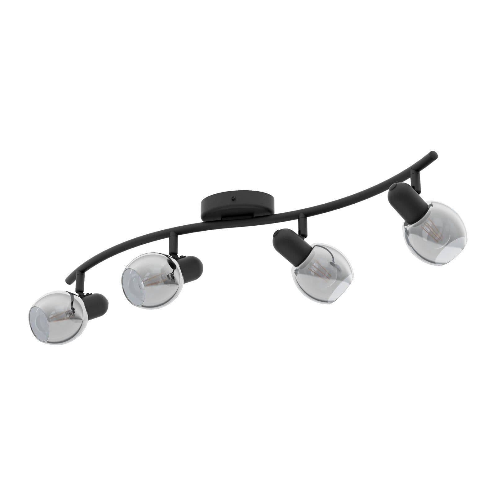 Flush Ceiling Light Shade Transparent Glass Vaporized Bulb E14 4x28W