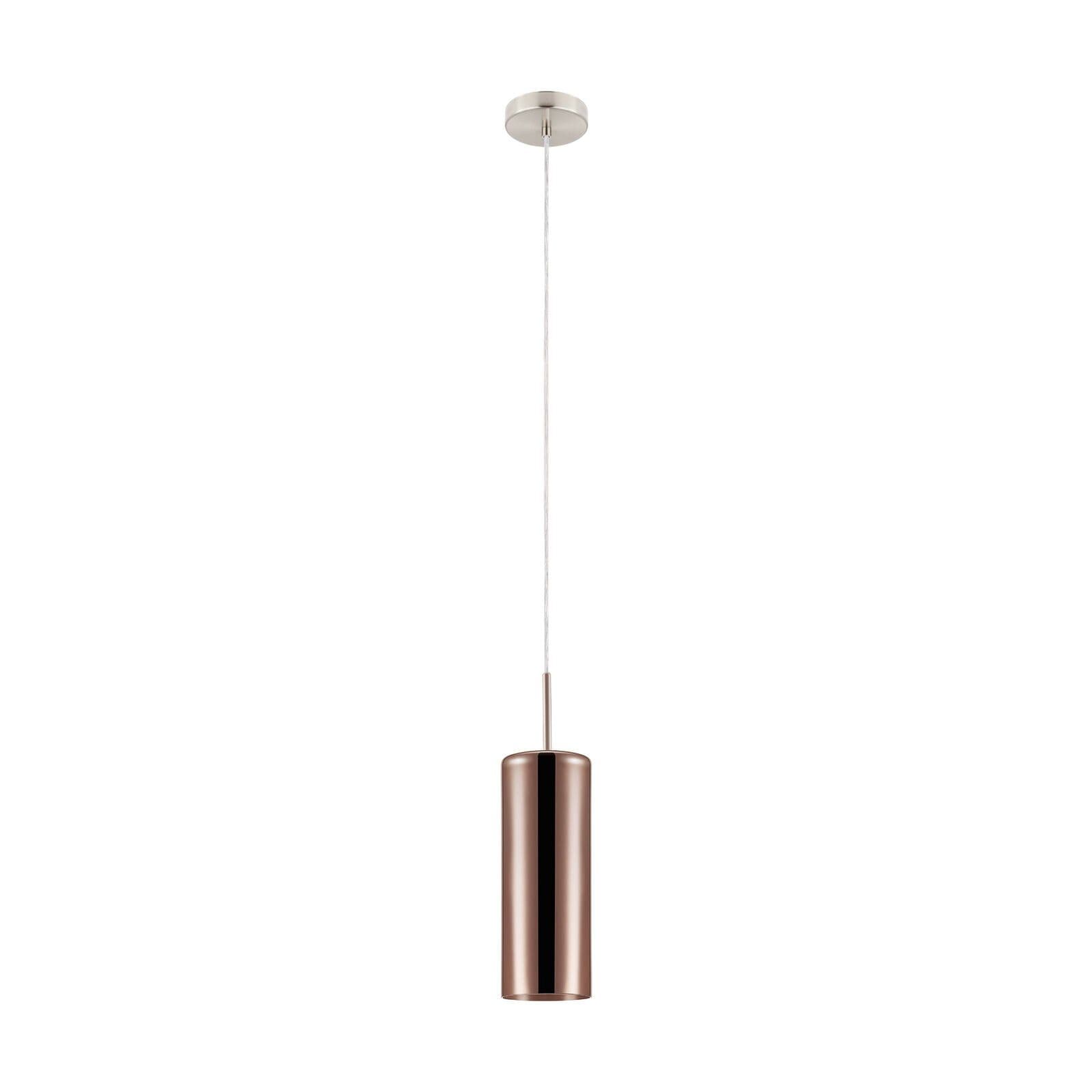 Pendant Light Satin Nickel Shade Coloured Glass Vaporized Bulb E27 1x15W