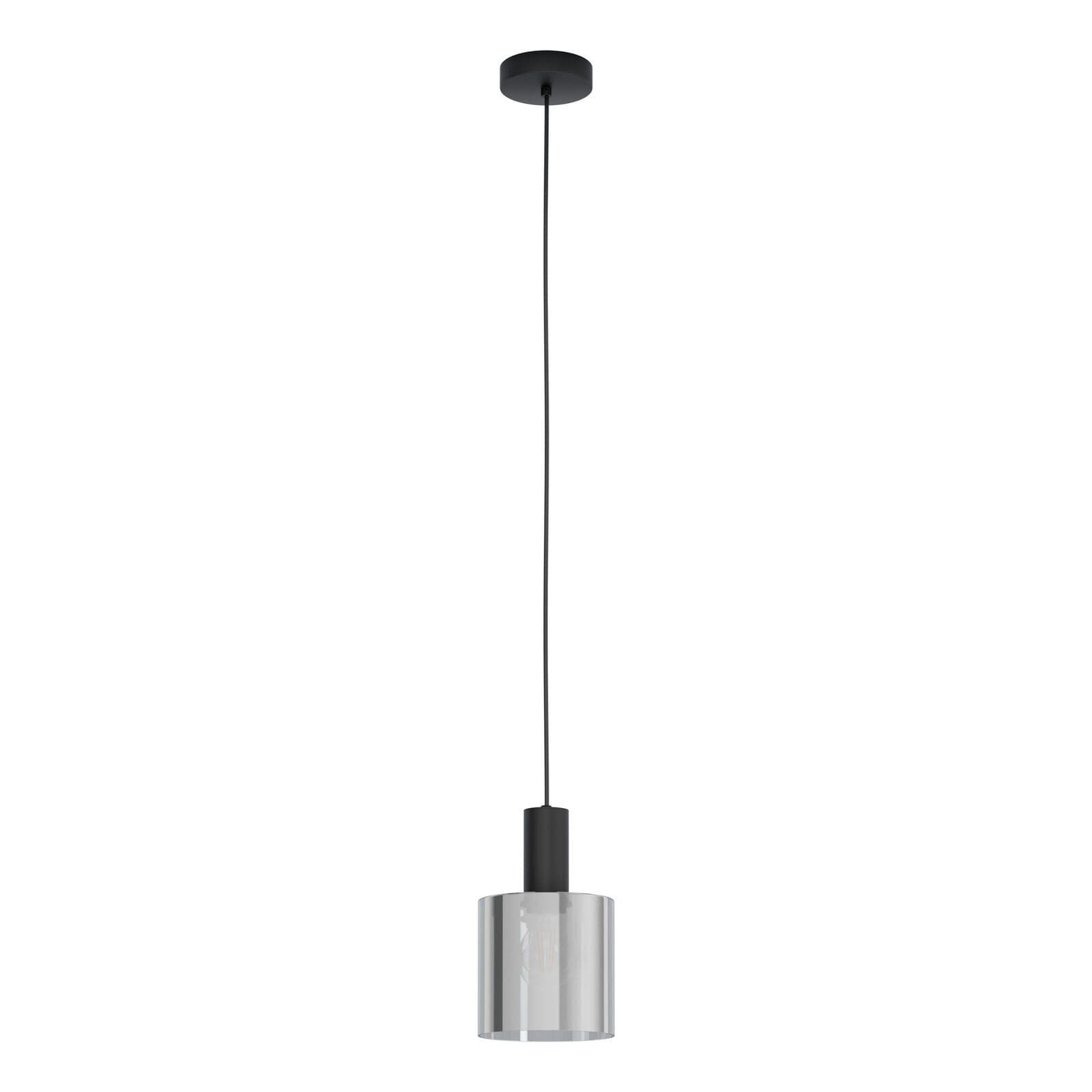 Pendant Light Colour Black Shade Black Transparent Glass Vaporized E27 1x40W