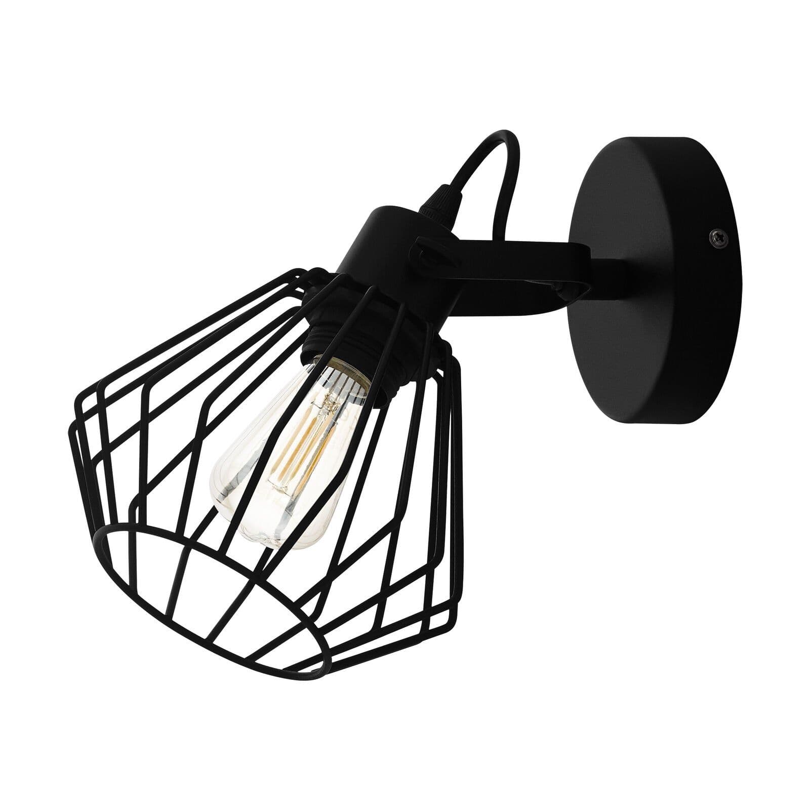 Wall Flush Ceiling Light Shade Open Wire Frame Bulb E27 1x40W