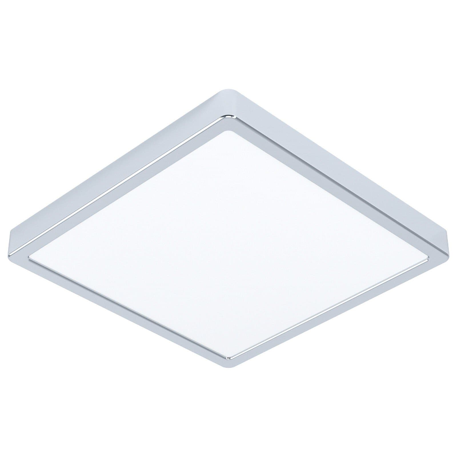 Wall Flush Ceiling Light Colour Chrome Shade White Plastic Bulb LED 20W