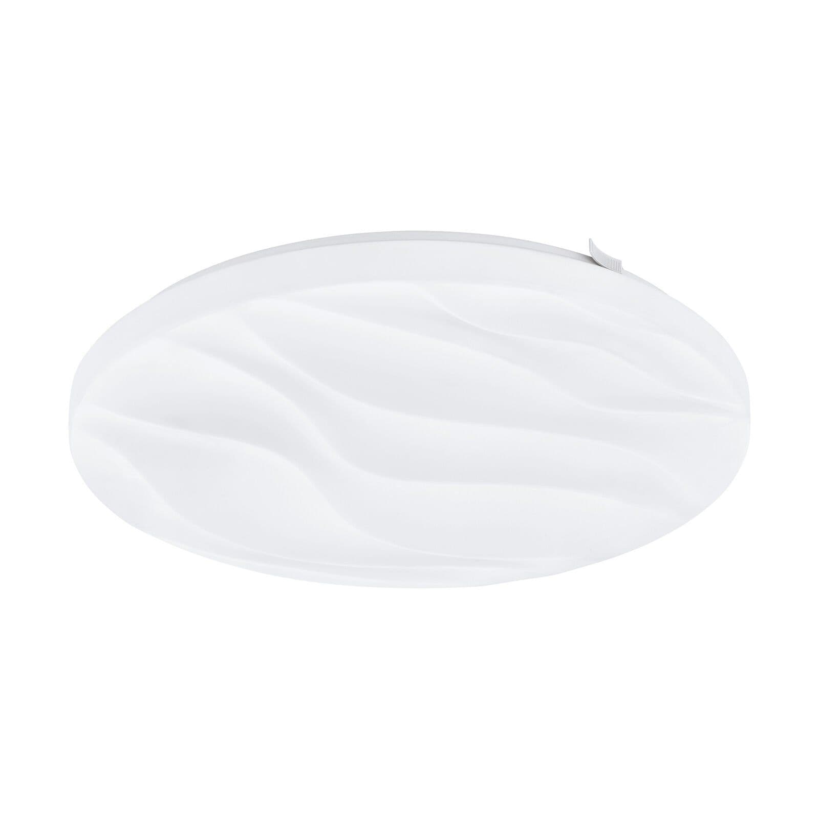 Flush Ceiling Light Colour White Shade White Plastic Bulb LED 17.3W Included