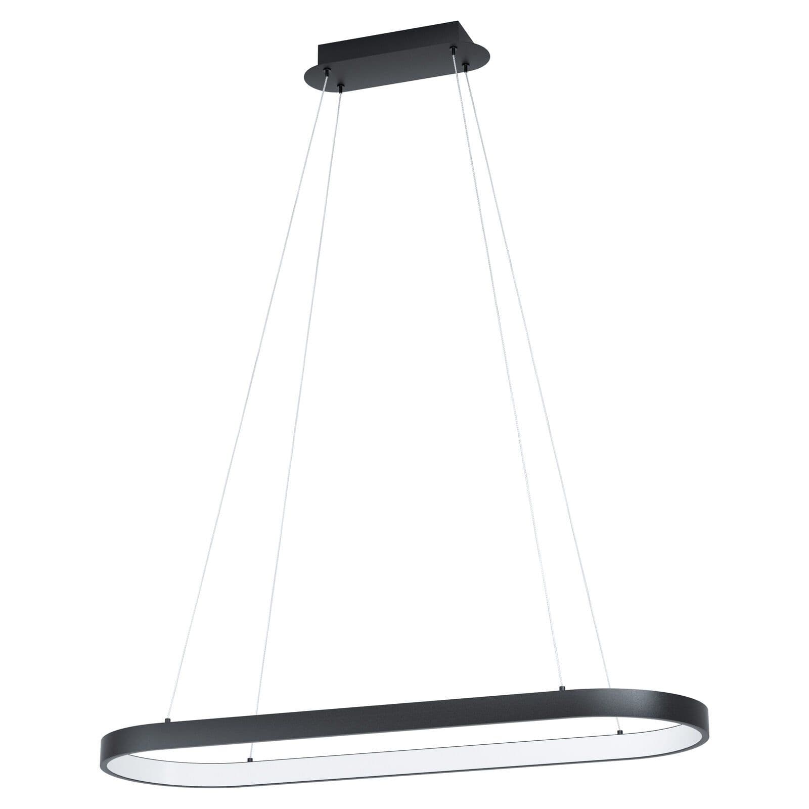 Pendant Ceiling Light Shade White Plastic Bulb LED 30W Included