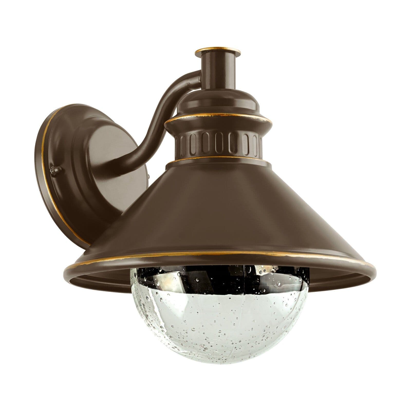IP44 Outdoor Wall Light & Copper Steel Shade 1 x 40W E27 Bulb