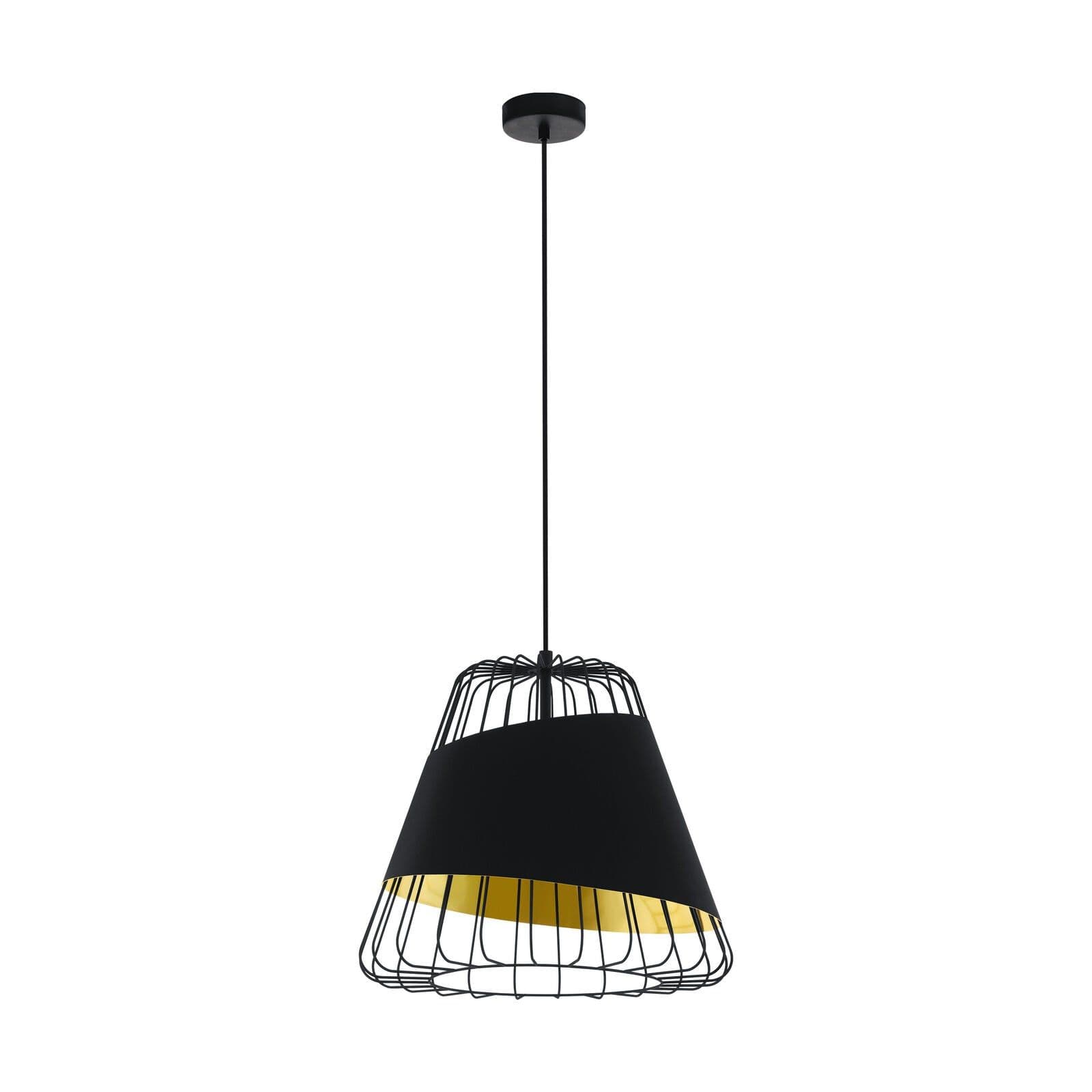 Hanging Ceiling Pendant Light Wire & Gold 1x 60W E27 Feature Lamp