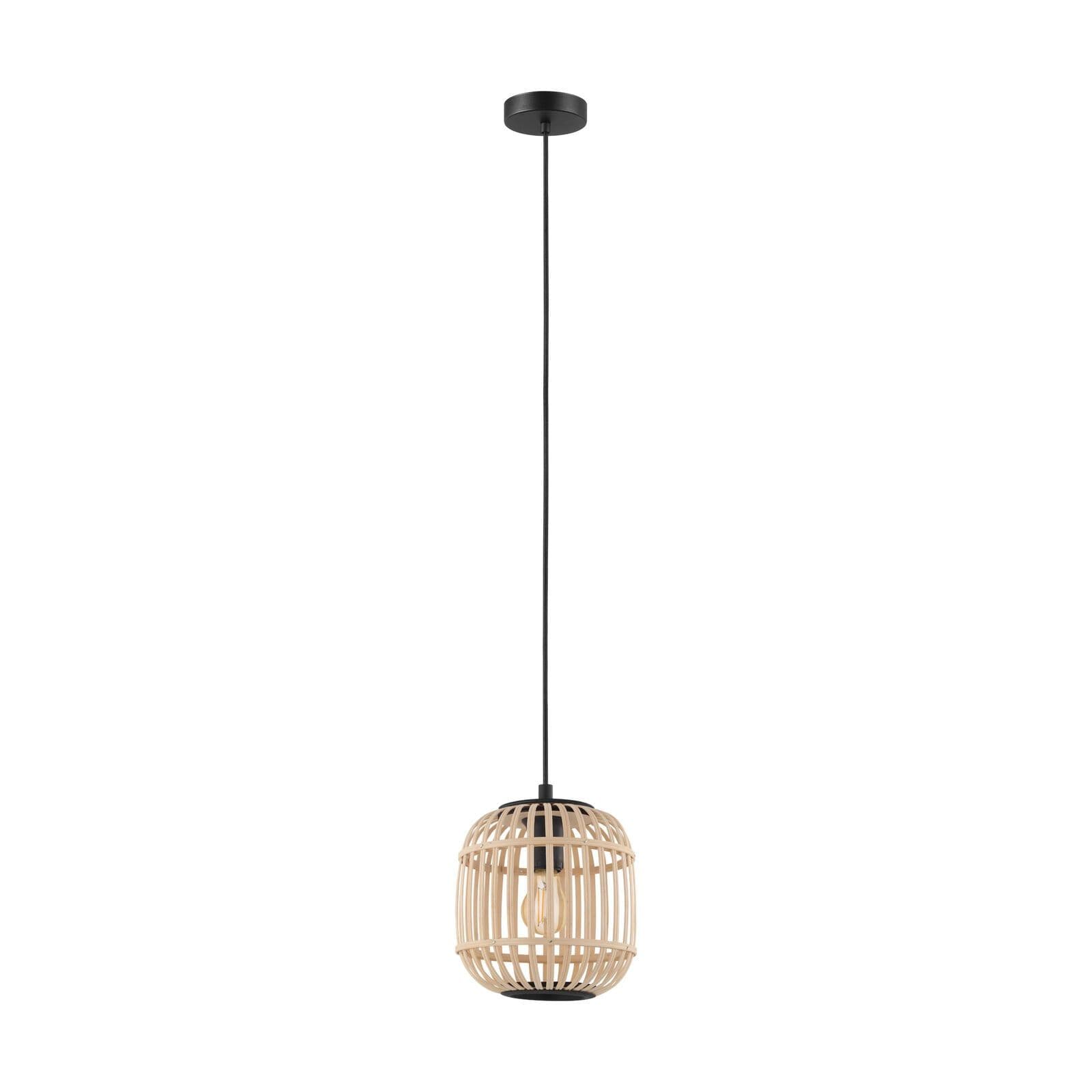 Hanging Ceiling Pendant Light & Wicker Cage 1x 28W E27 Feature Lamp