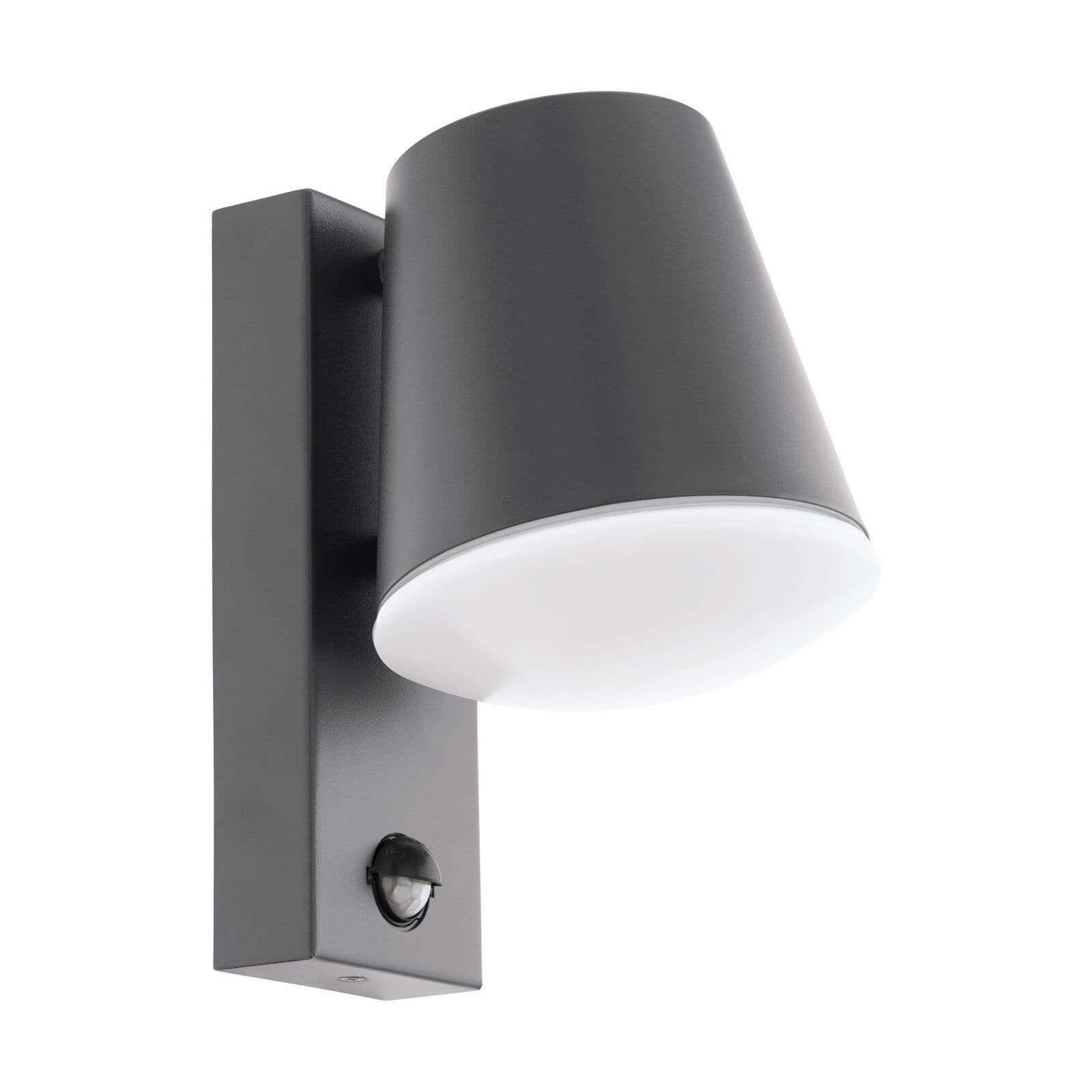 IP44 Outdoor Wall Light & PIR Sensor Anthracite Steel 1 x 10W E27 Bulb