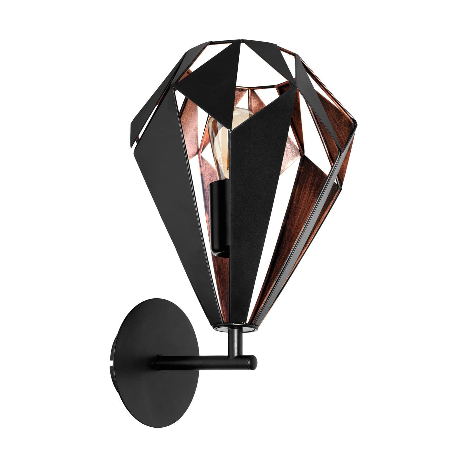 LED Wall Light Sconce & Antique Copper Shade 1 x 60W E27 Bulb