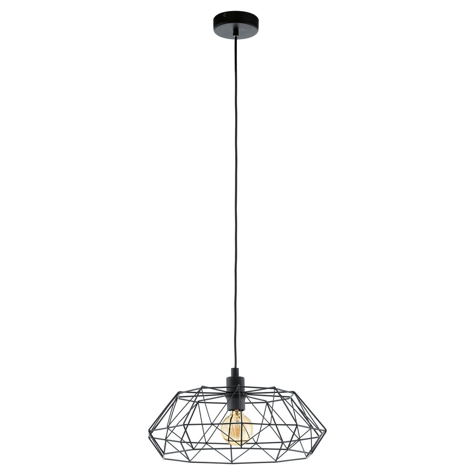 Hanging Ceiling Pendant Light Cage Shade 1x 60W E27 Hallway Feature Lamp