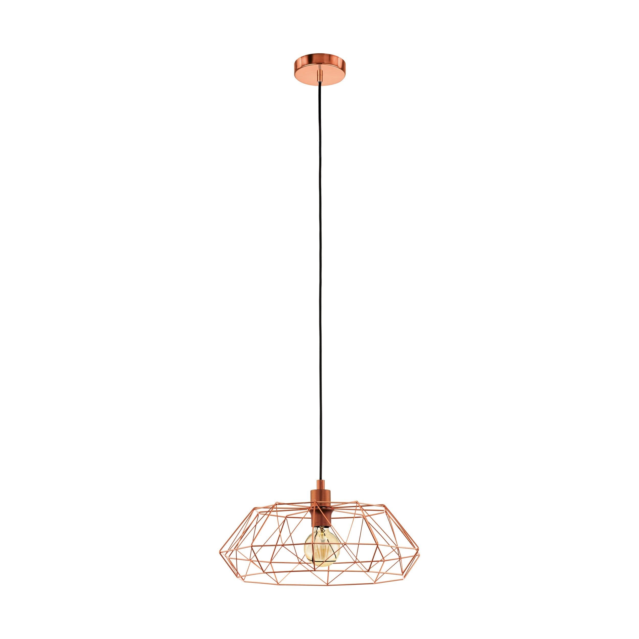 Hanging Ceiling Pendant Light Copper Cage Shade 60W E27 Hallway Feature Lamp