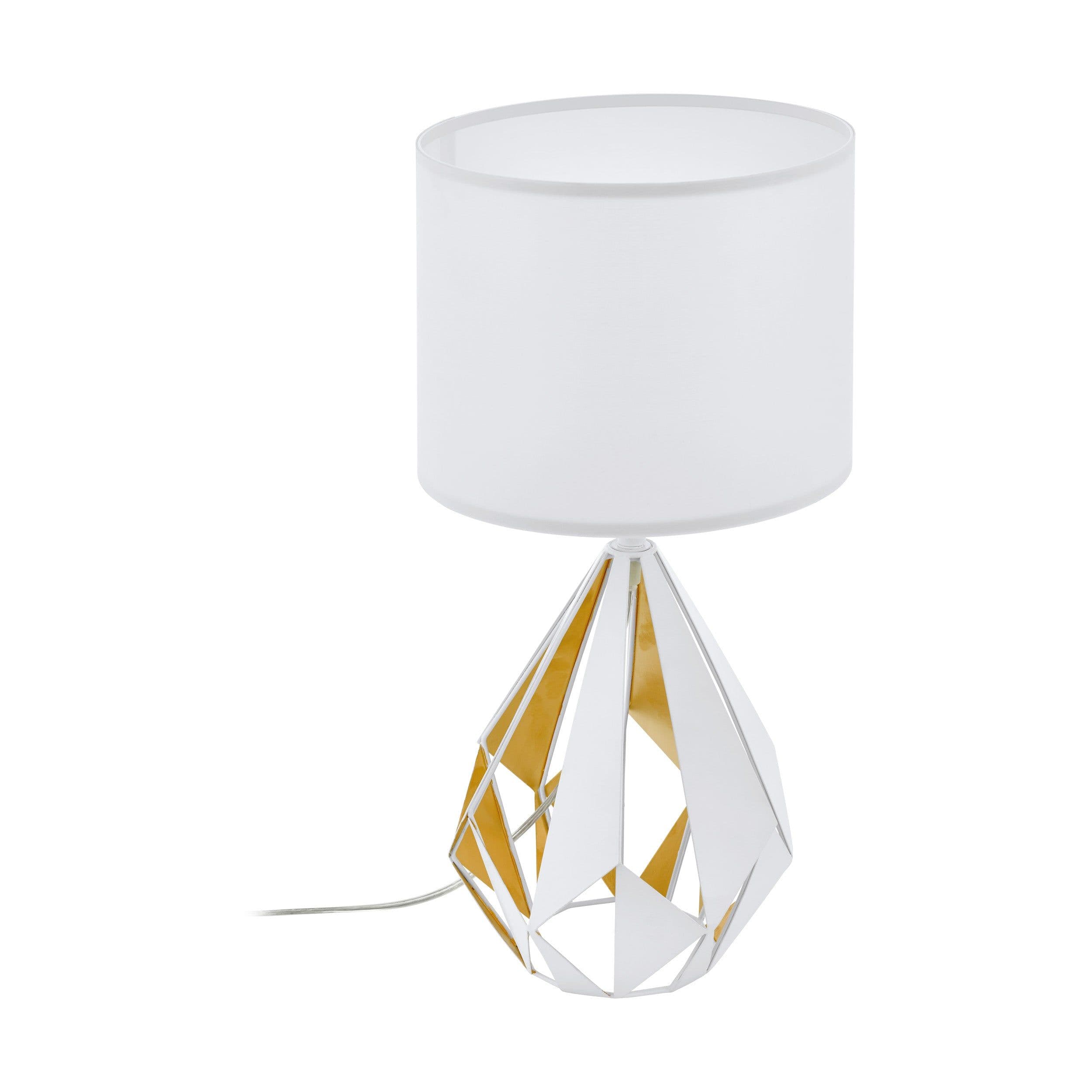 Table Lamp Desk Light Shade & Honey Gold Geometric 1 x 60W E27 Bulb