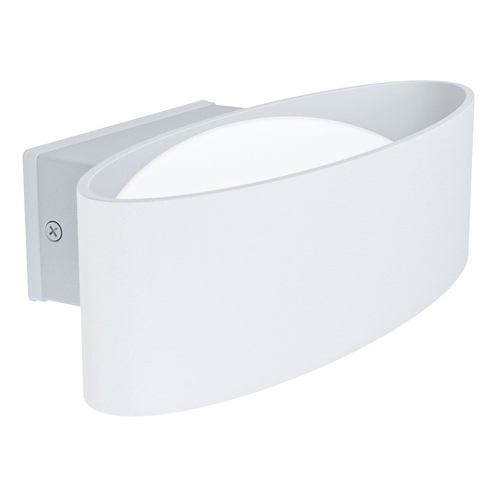 IP44 Outdoor Wall Light White Aluminium & Steel 10W Built in LED Porch Lamp