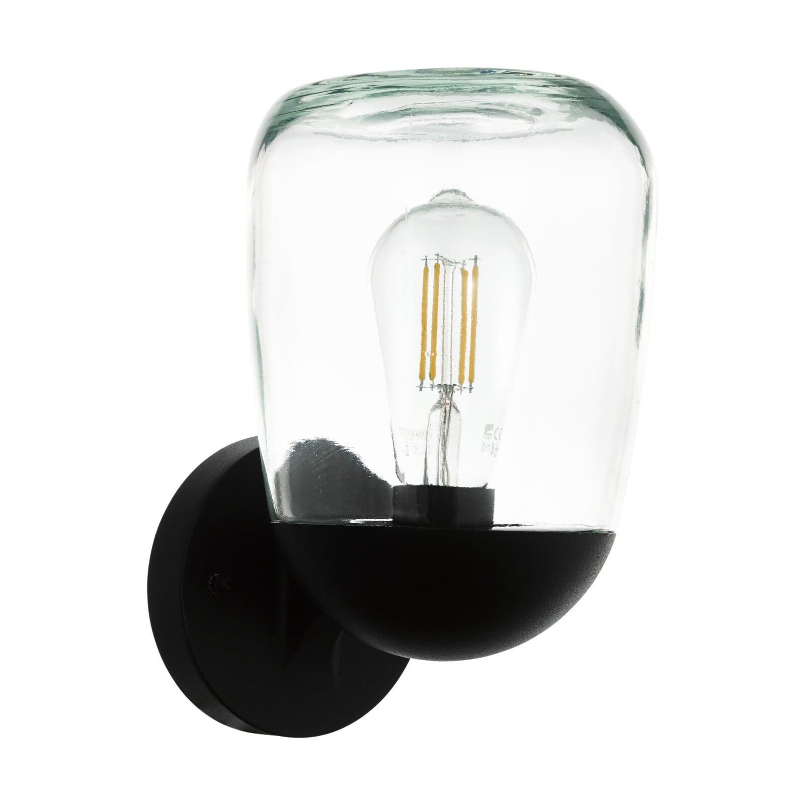 IP44 Outdoor Wall Light Aluminium & Plastic 1 x 60W E27 Bulb Lamp