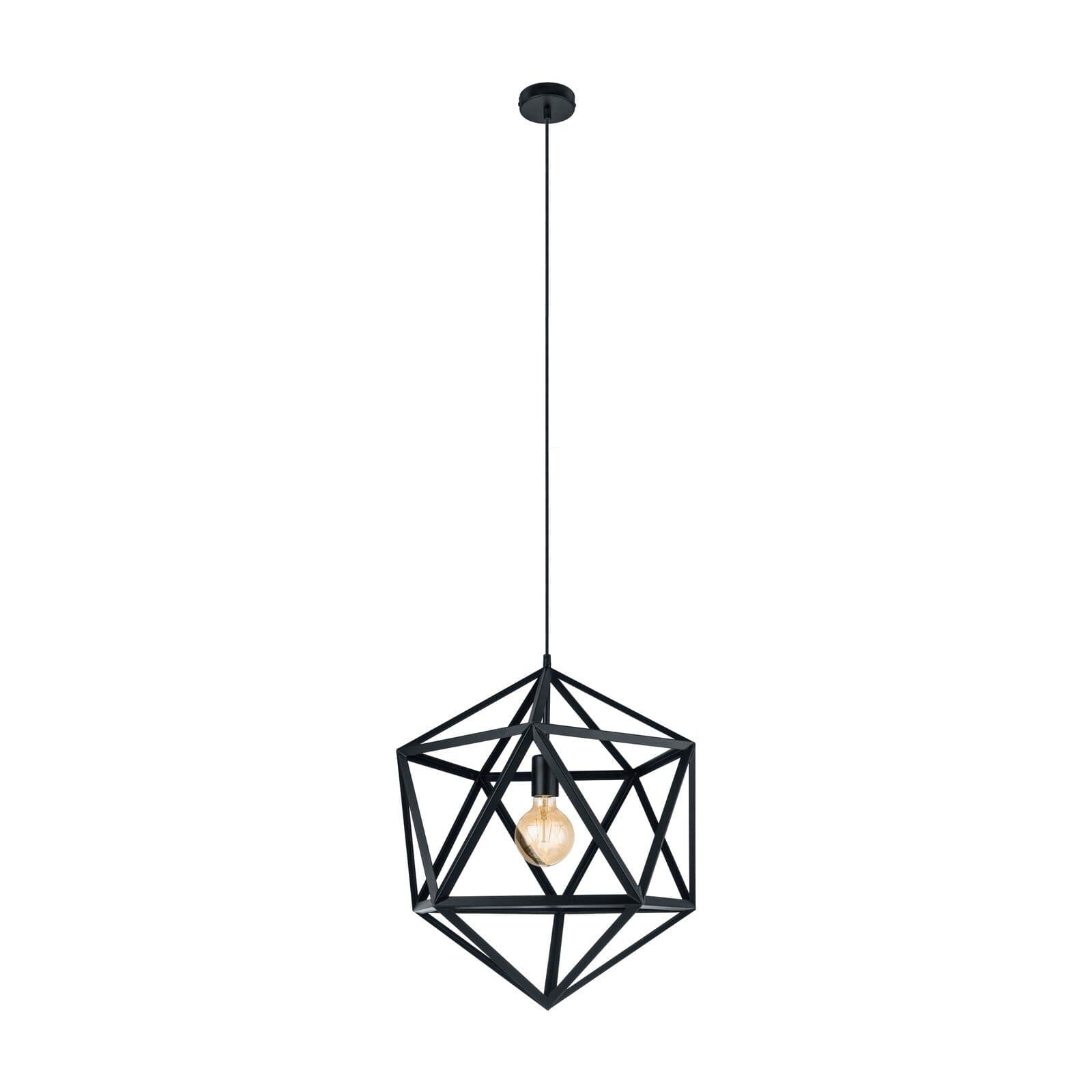 Hanging Ceiling Pendant Light Prism 1x 60W E27 Geometric Feature Lamp