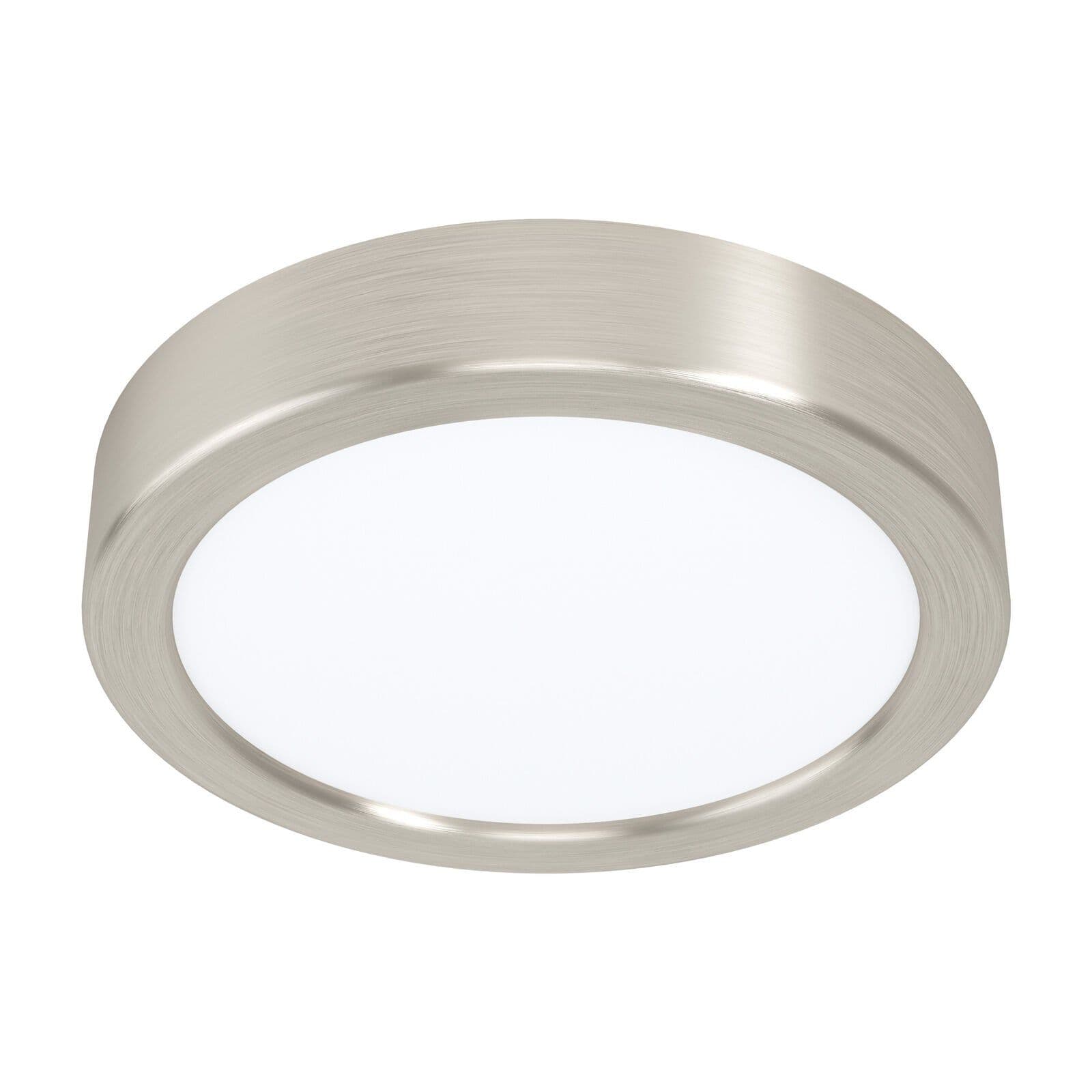 Wall Ceiling Light Satin Nickel 160mm Round Surface Mounted 10.5W LED 3000K