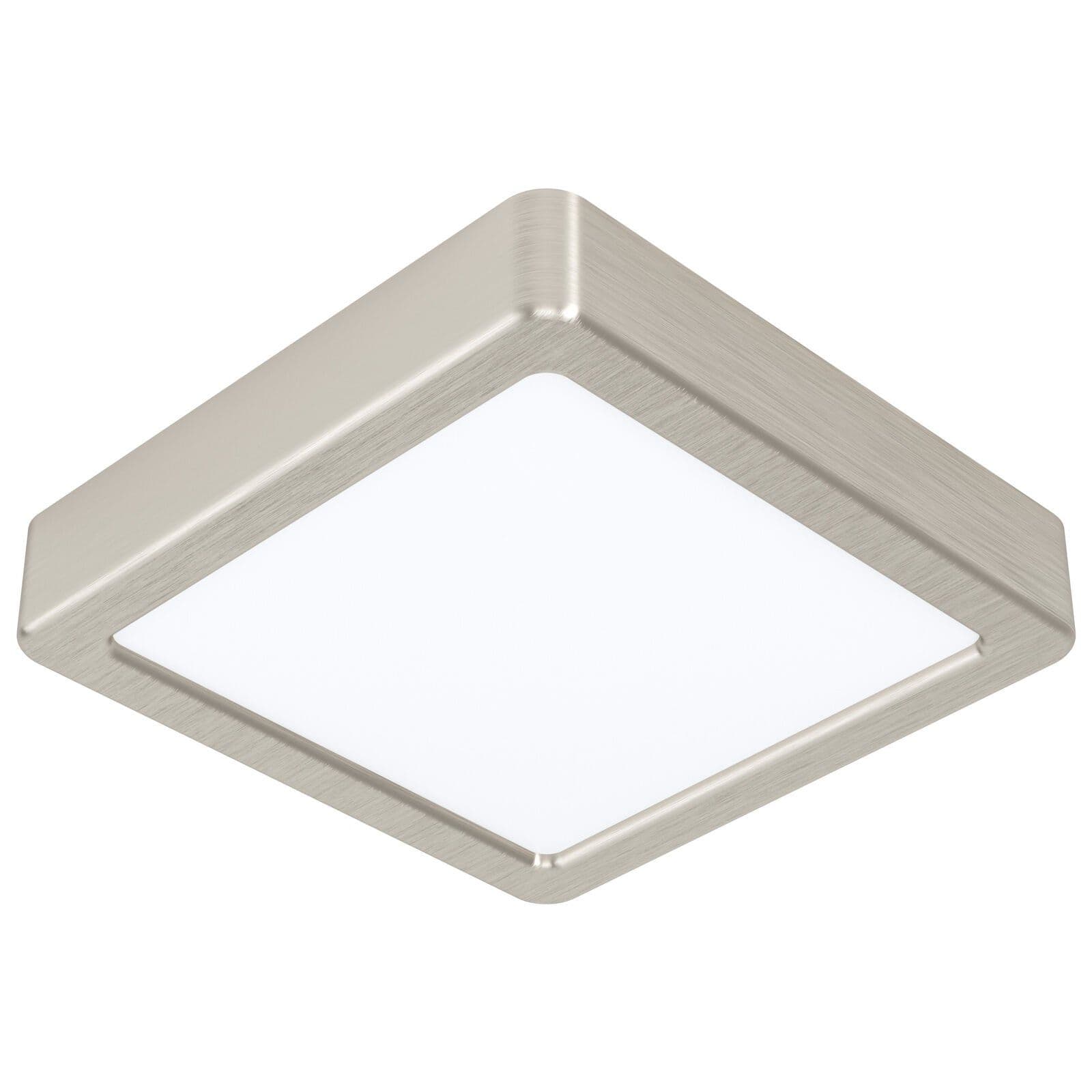 Wall Ceiling Light Satin Nickel 160mm Sqaure Surface Mounted 10.5W LED 4000K