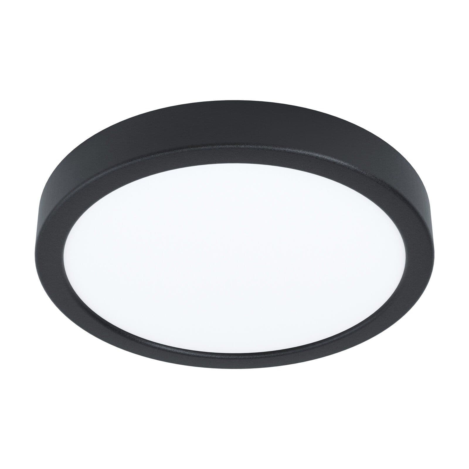 Wall / Ceiling Light Black 210mm Round Surface Mounted 16.5W LED 3000K