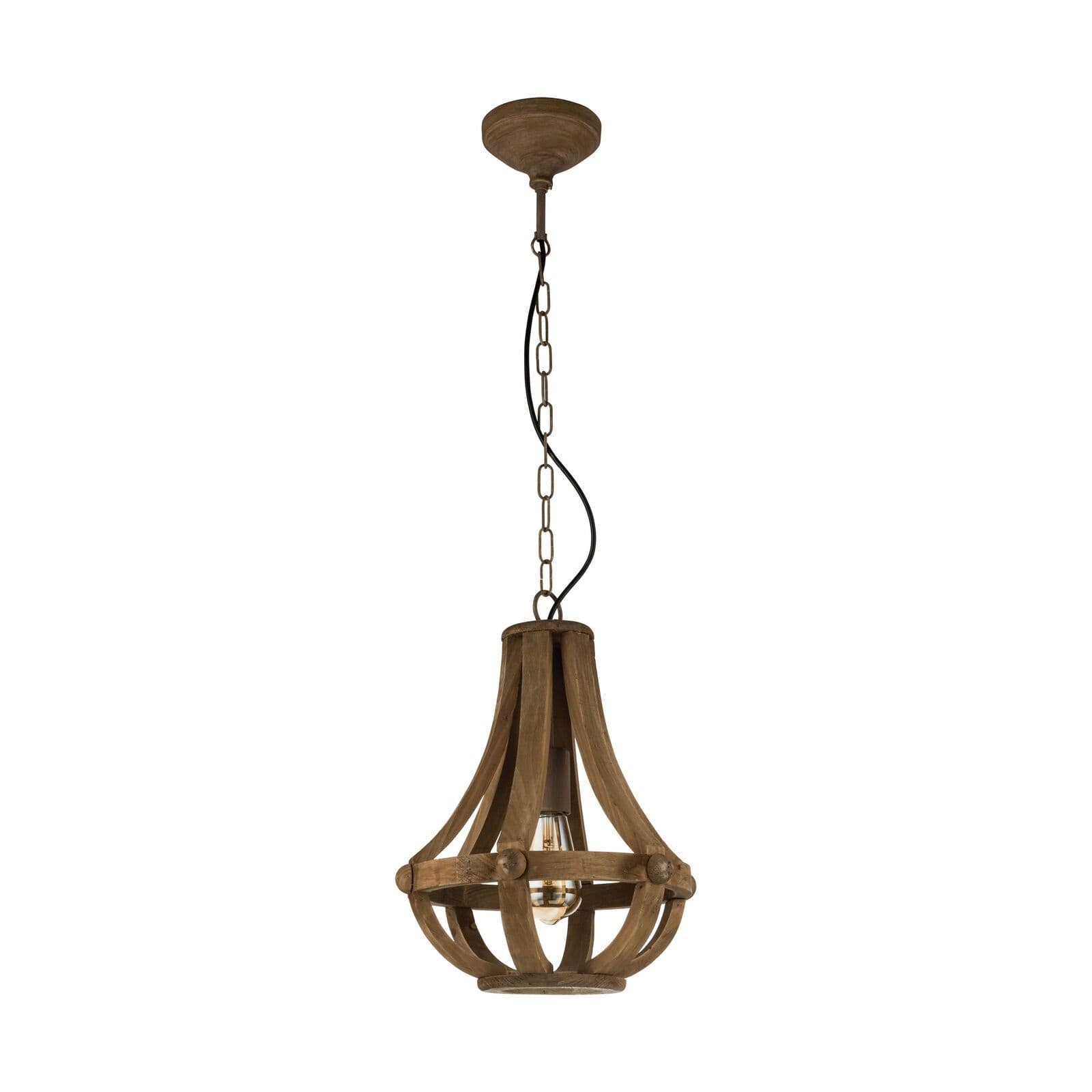 Hanging Ceiling Pendant Light Steel Effect 60W E27 Hallway Feature Lamp