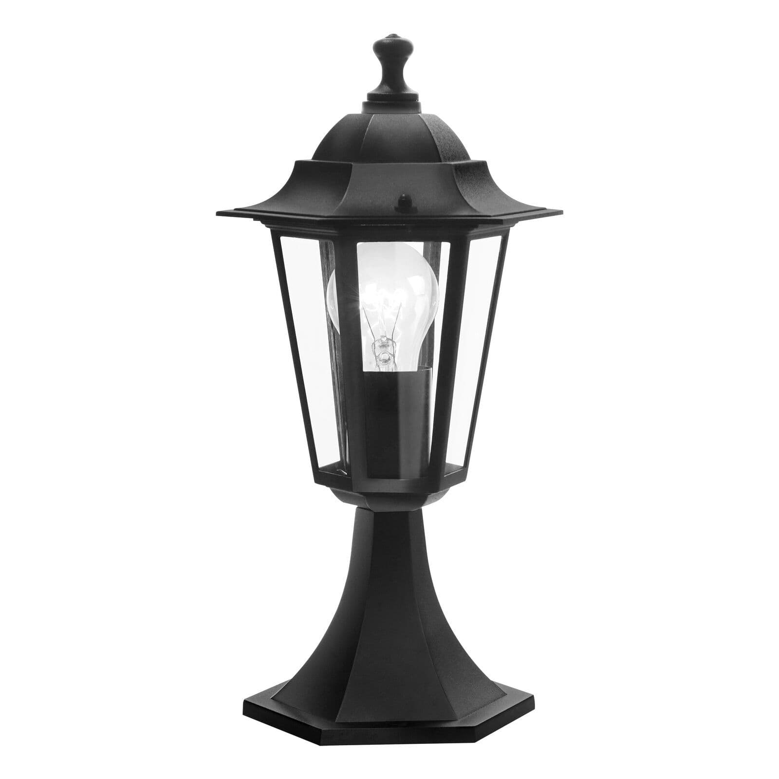 IP44 Outdoor Pedestal Light Aluminium 1 x 60W E27 Bulb Porch Lamp