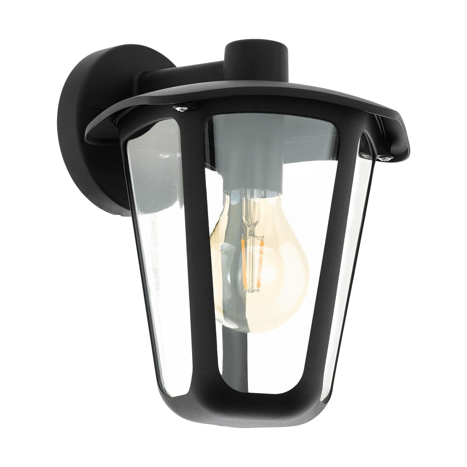 IP44 Outdoor Wall Light Glass Lantern 1x 60W E27 Bulb Porch Lamp Down