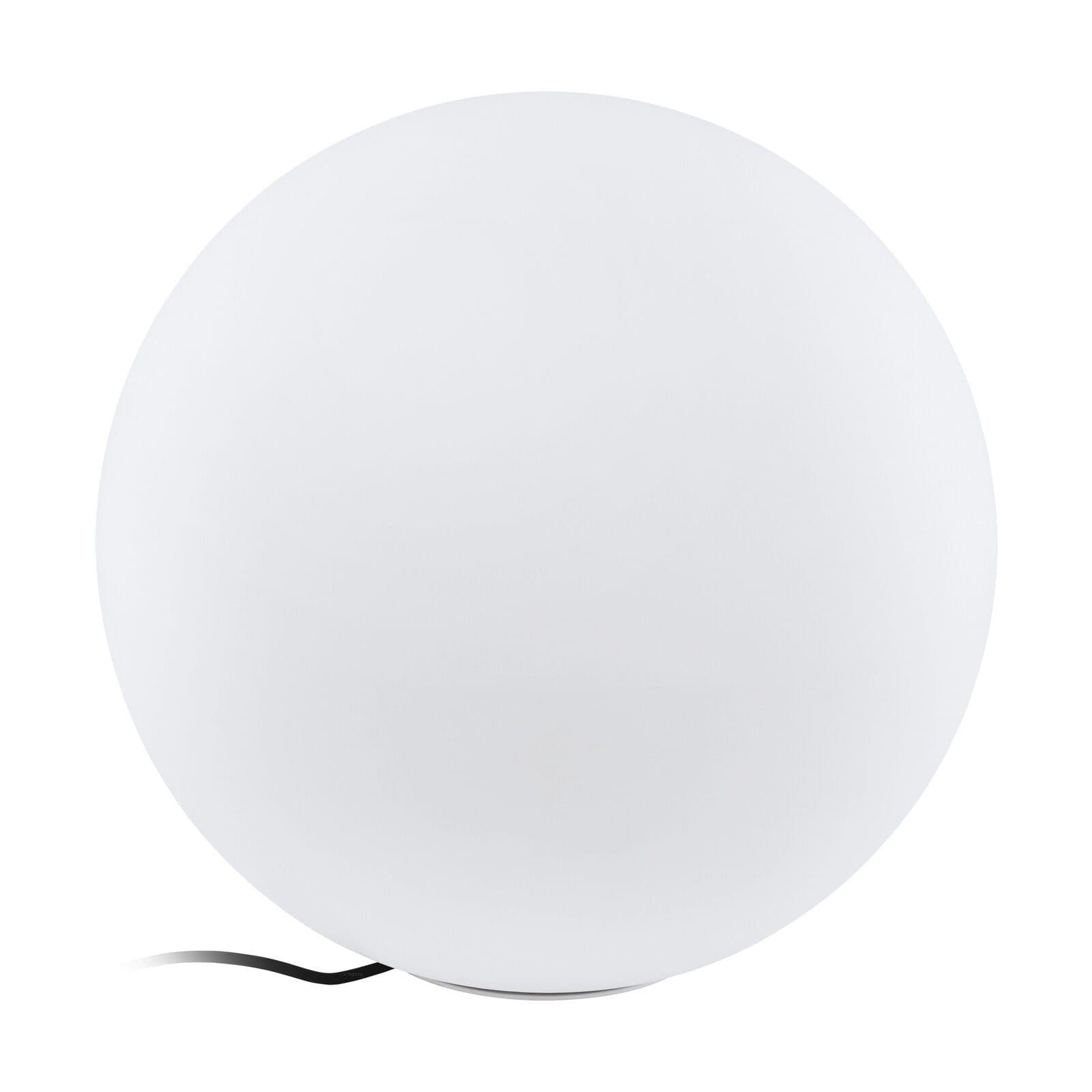 IP65 Outdoor Garden Ball Light White Plastic 1 x 40W E27 Bulb 500mm Globe