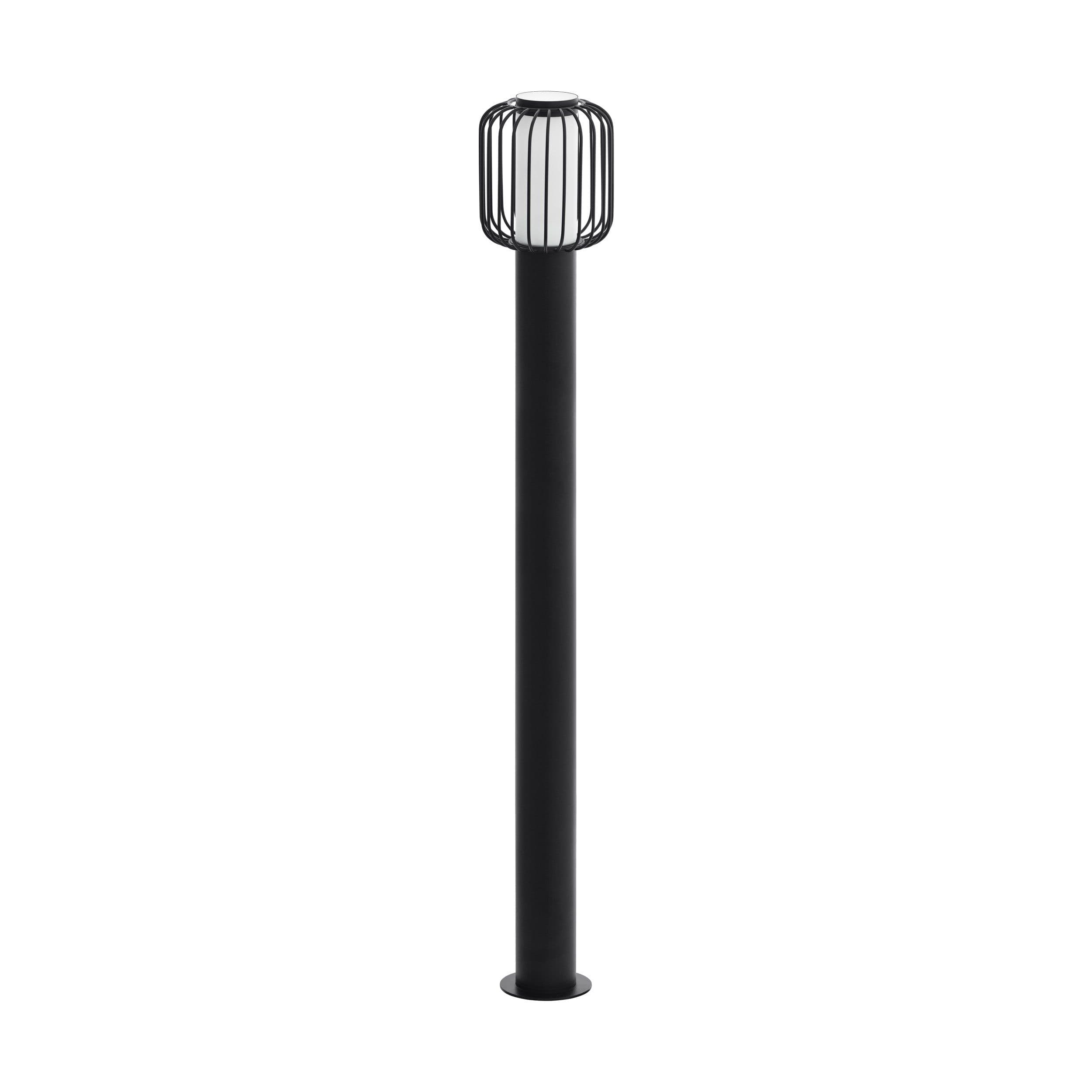 IP44 Outdoor Bollard Light Black Zinc Plated Steel 1 x 28W E27 Bulb Post
