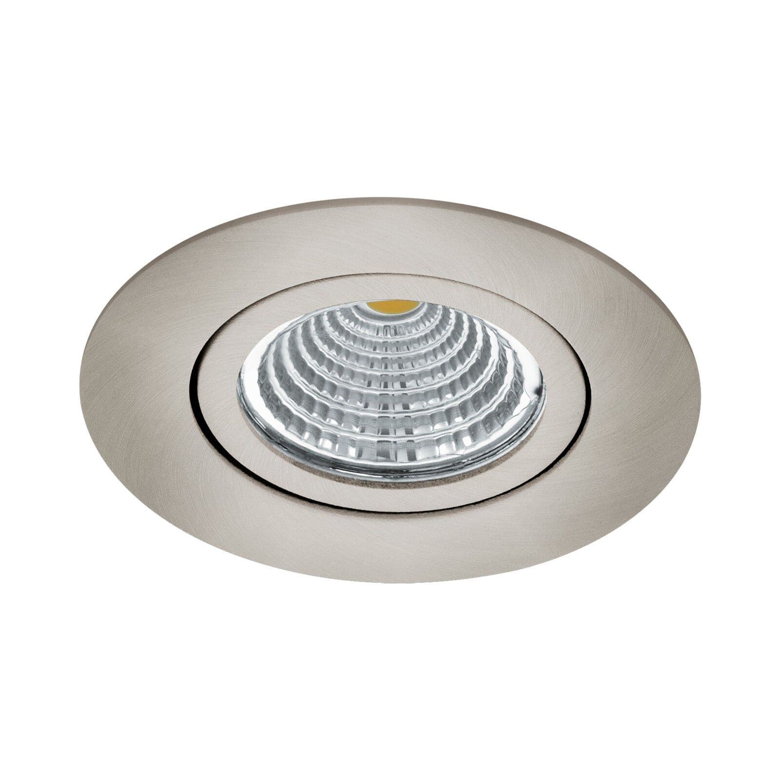 Wall / Ceiling Flush Round Downlight Satin Nickel Spotlight 6W Built in LED