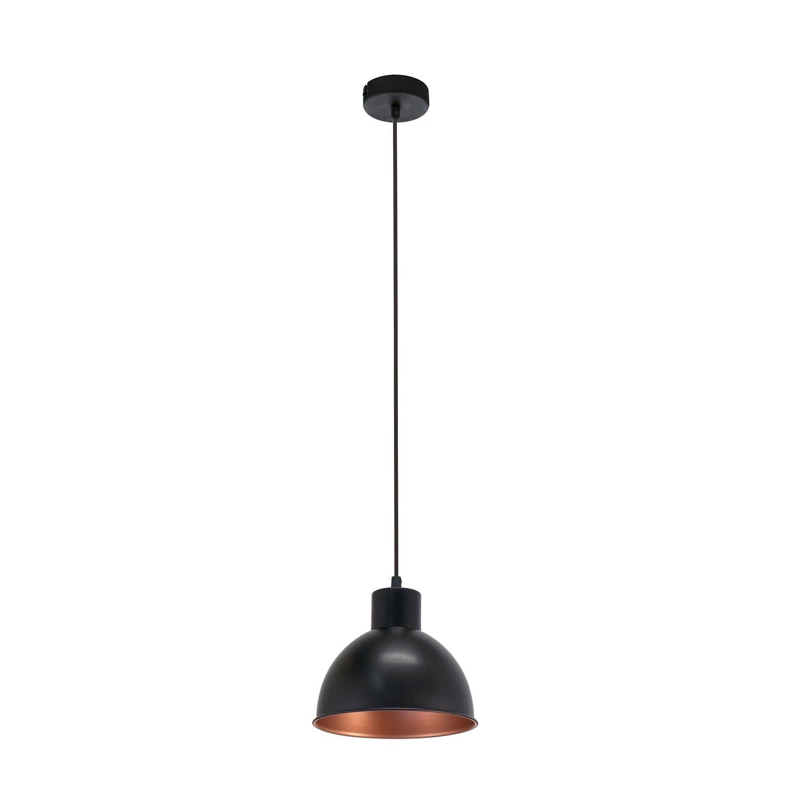 Hanging Ceiling Pendant Light & Copper Industrial Shade 1 x 60W E27 Bulb