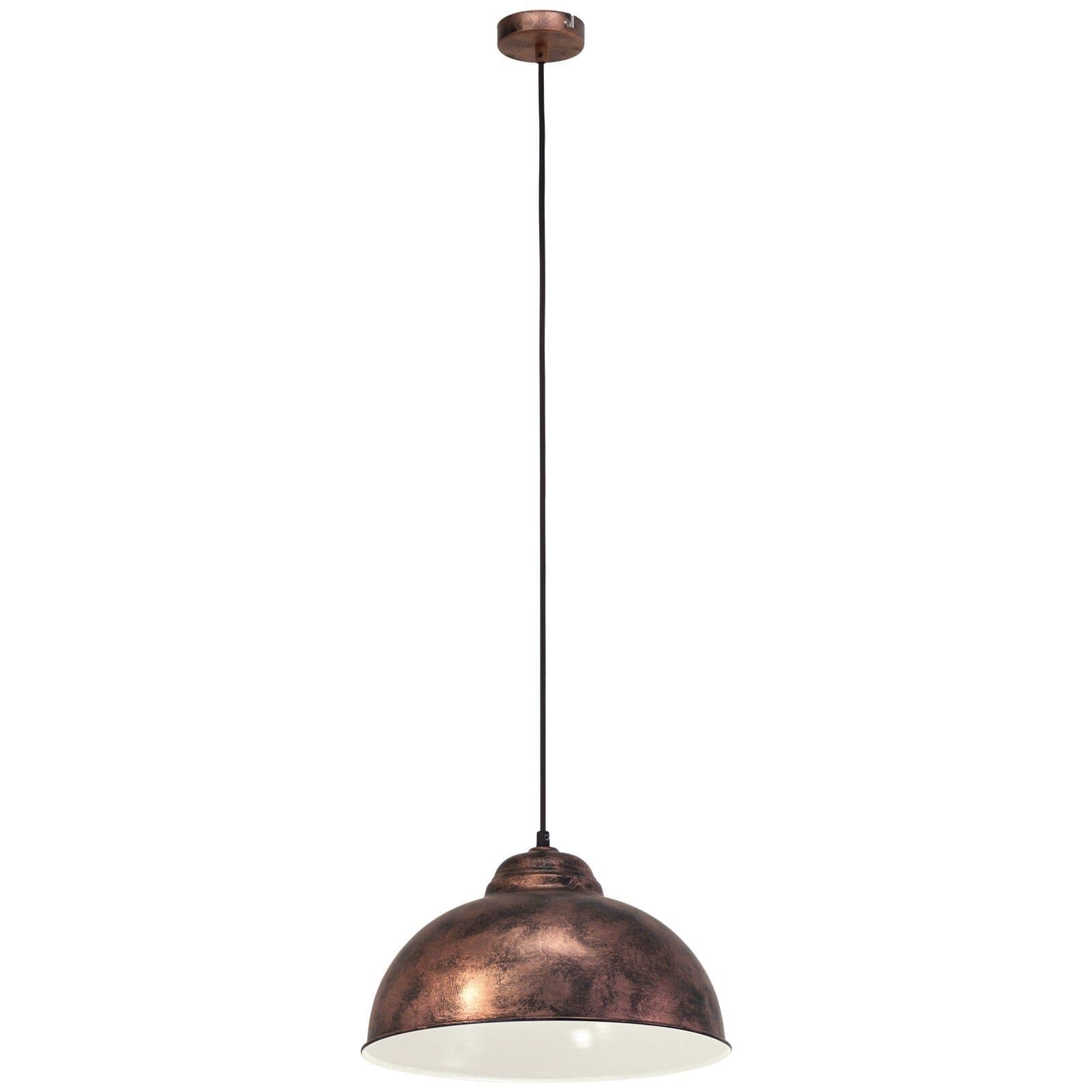Hanging Ceiling Pendant Light Antique Dome Bowl Shade 1 x 60W E27 Bulb