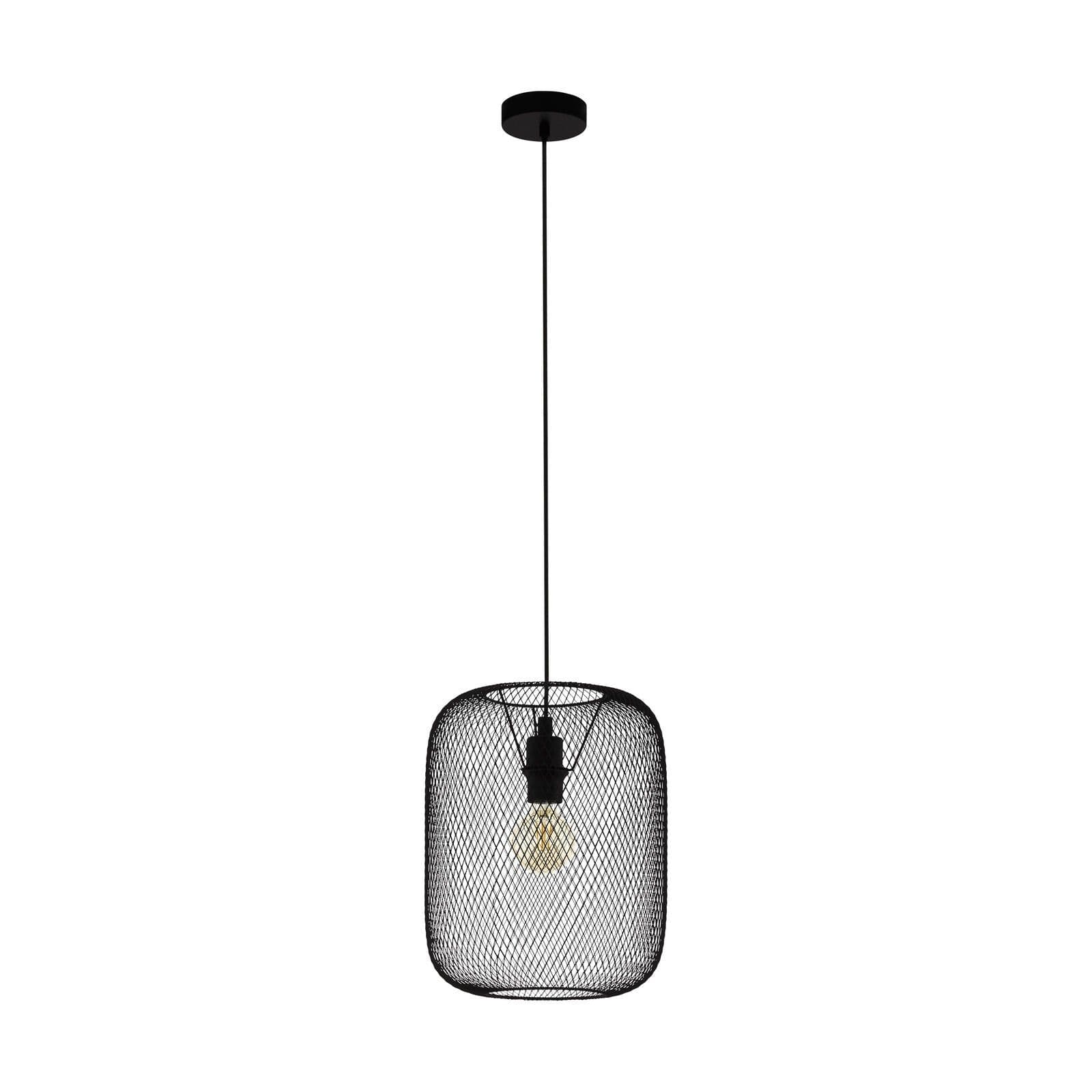Hanging Ceiling Pendant Light Black Mesh 1 x 60W E27 Hallway Feature Lamp