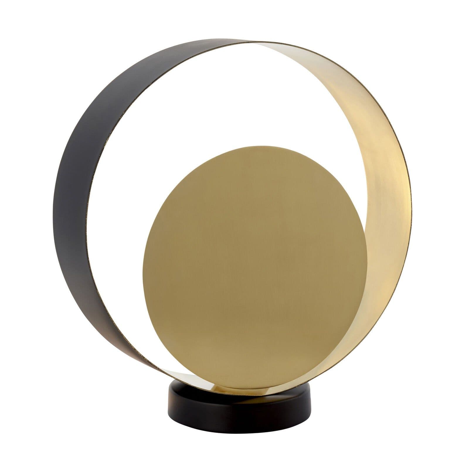 Table Lamp Satin Brass Plate & Matt 10W LED E27 Complete Lamp