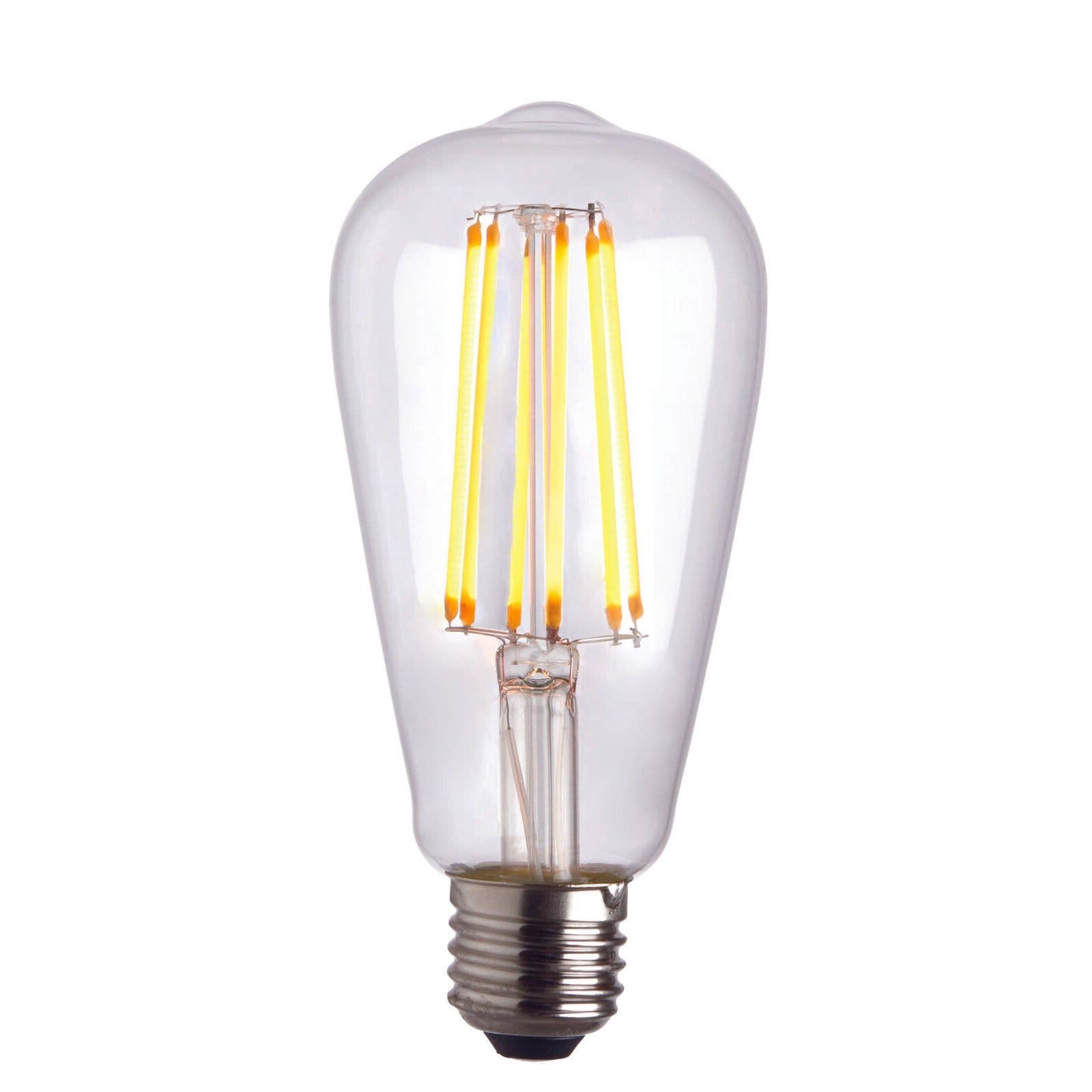 Vintage Style LED Filament Bulb Pear Shaped E27 Lamp Glass Dimmable