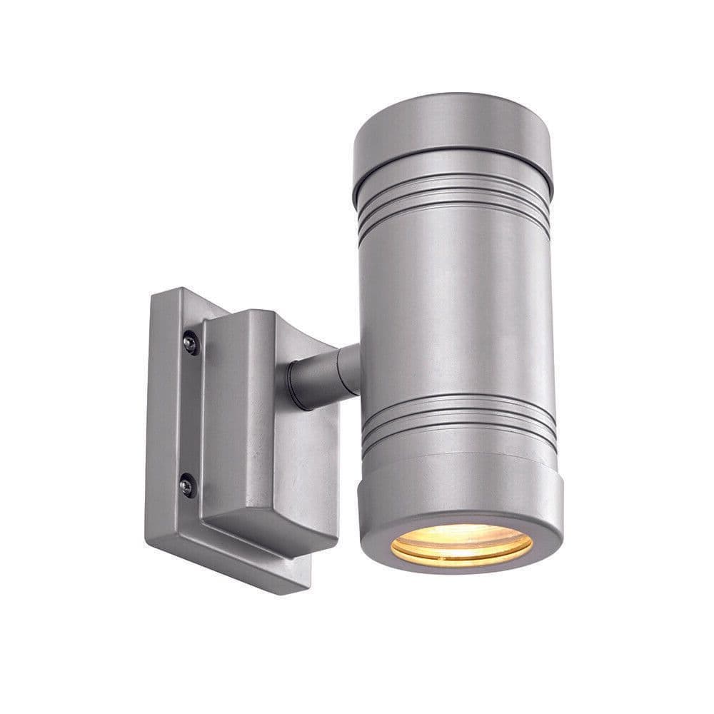 Outdoor Wall Light IP55 - Aluminium & Clear Glass - 2x5W LED GU10 - Living Room