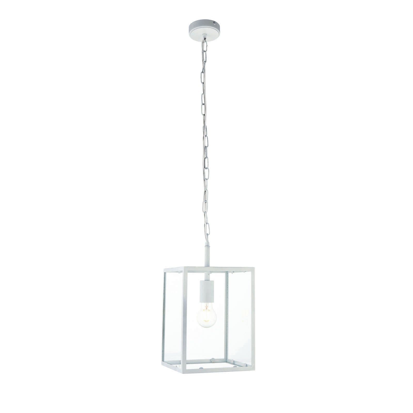 Single Ceiling Pendant Light Matt & Clear Glass 40W E27 Dimmable