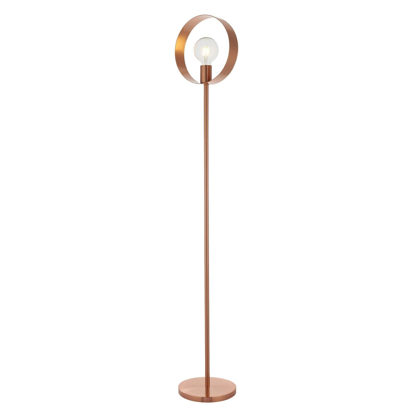 Floor Lamp Light Brushed Plate 40W E27 Complete Standing Lamp