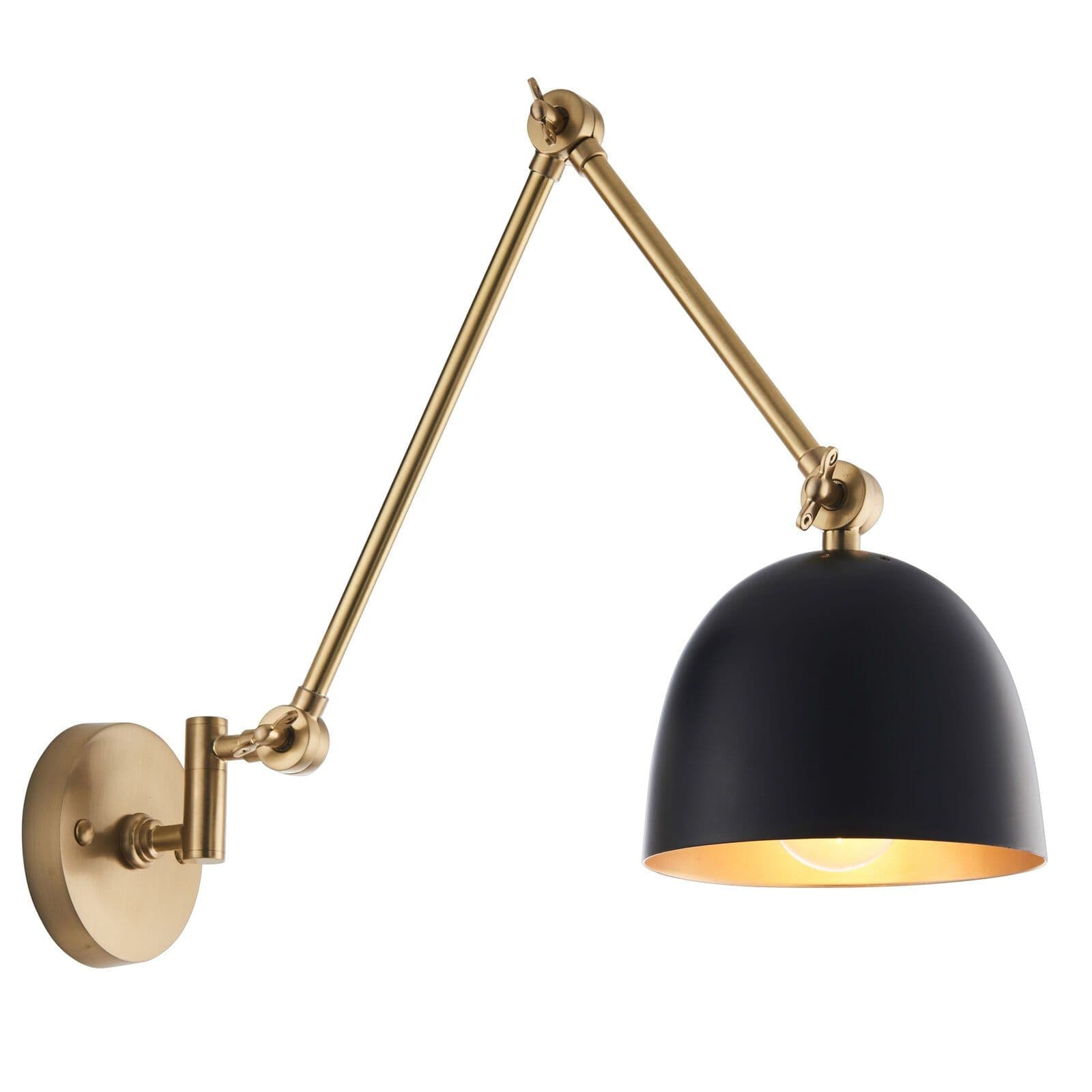 Wall Light Antique Solid Brass & Matt 10W LED E27 Dimmable e10392