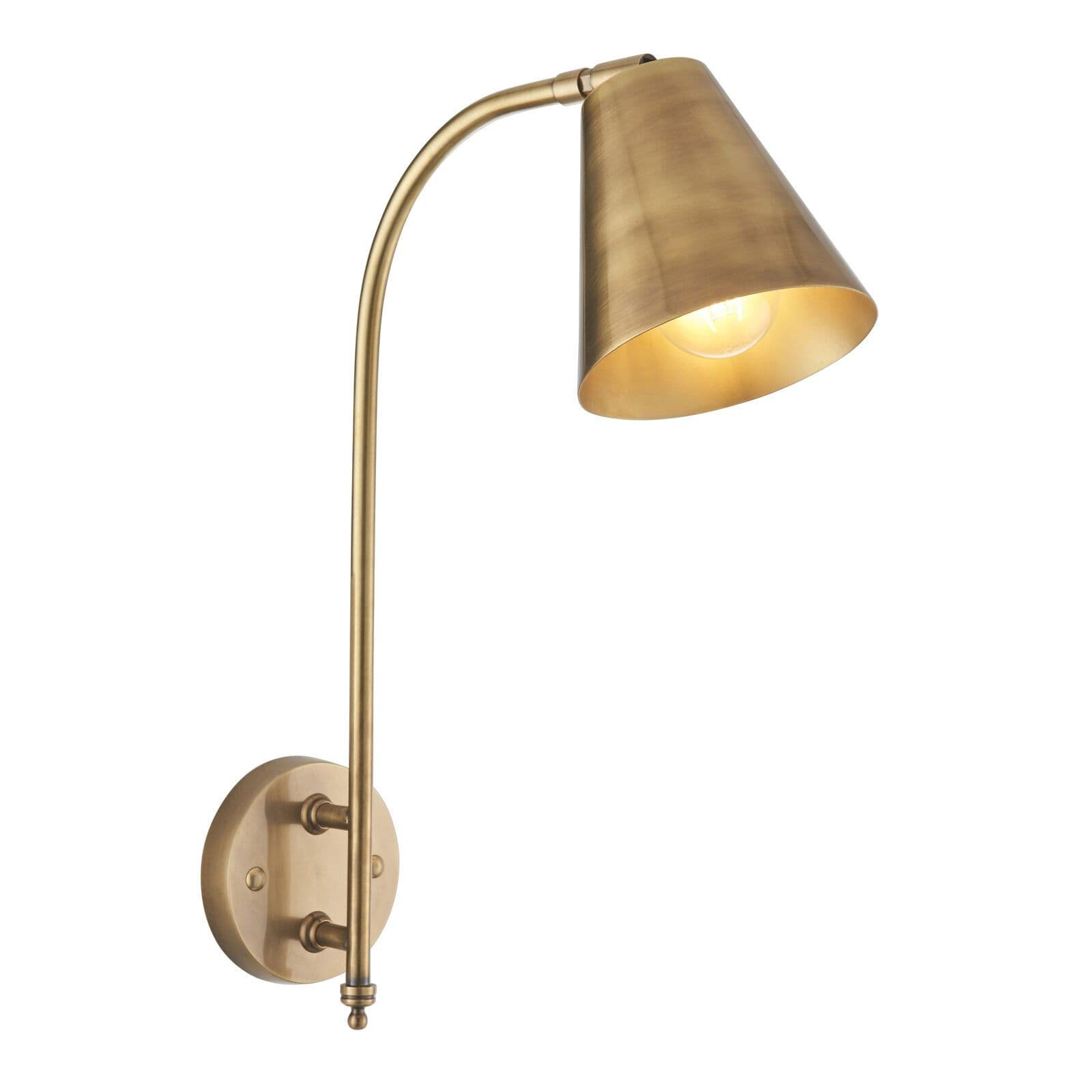 Wall Light Antique Solid Brass 10W LED E27 Dimmable Living Room