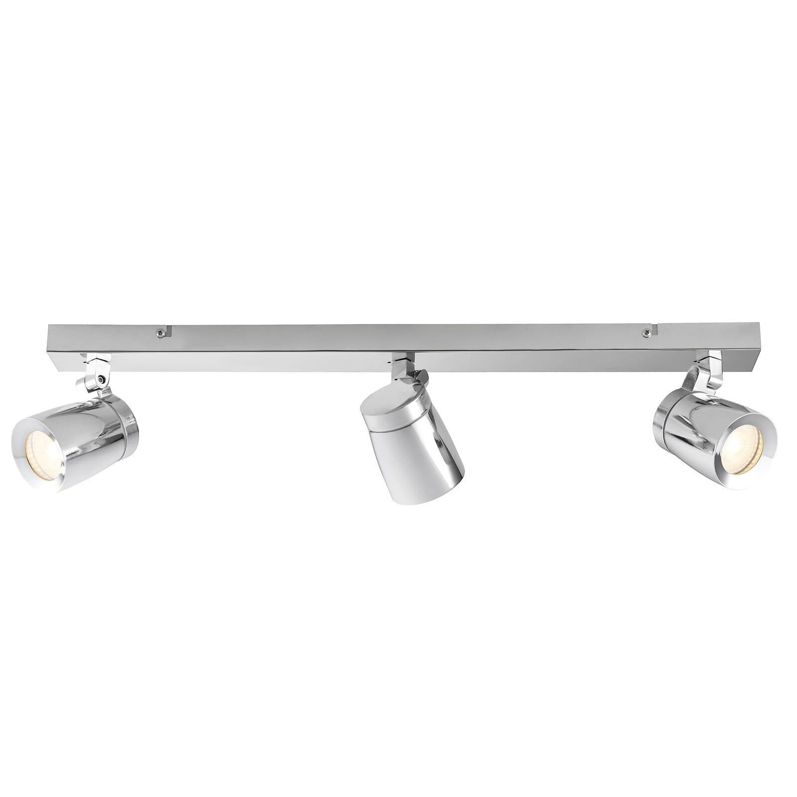 Bathroom Spot Light IP44 Chrome Plate & Glass 3 x 35W GU10 reflector
