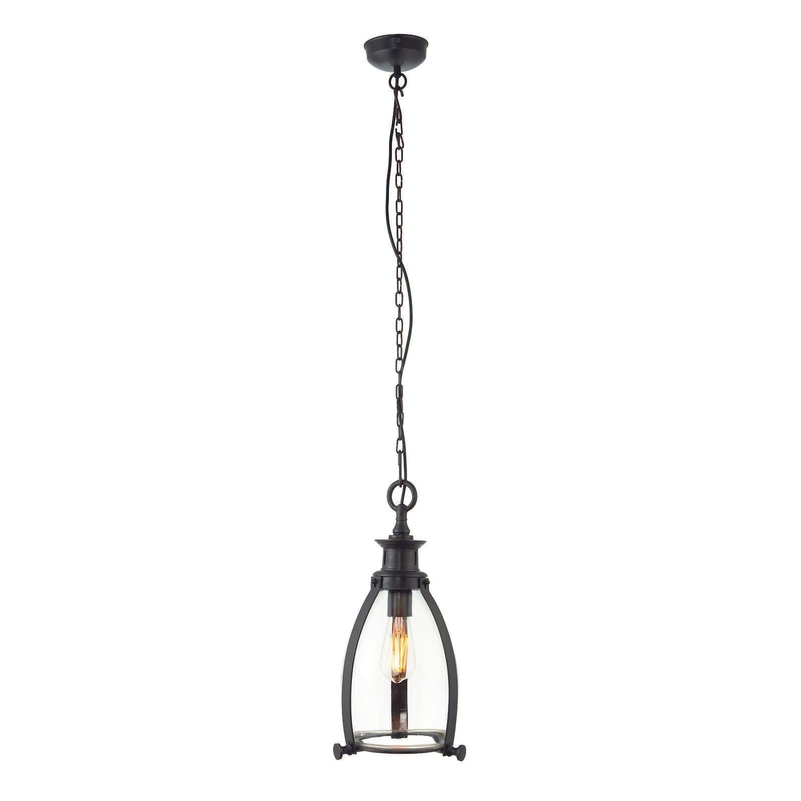 Metal Band Glass Ceiling Pendant Light Finish Requires 40W E27 GLS
